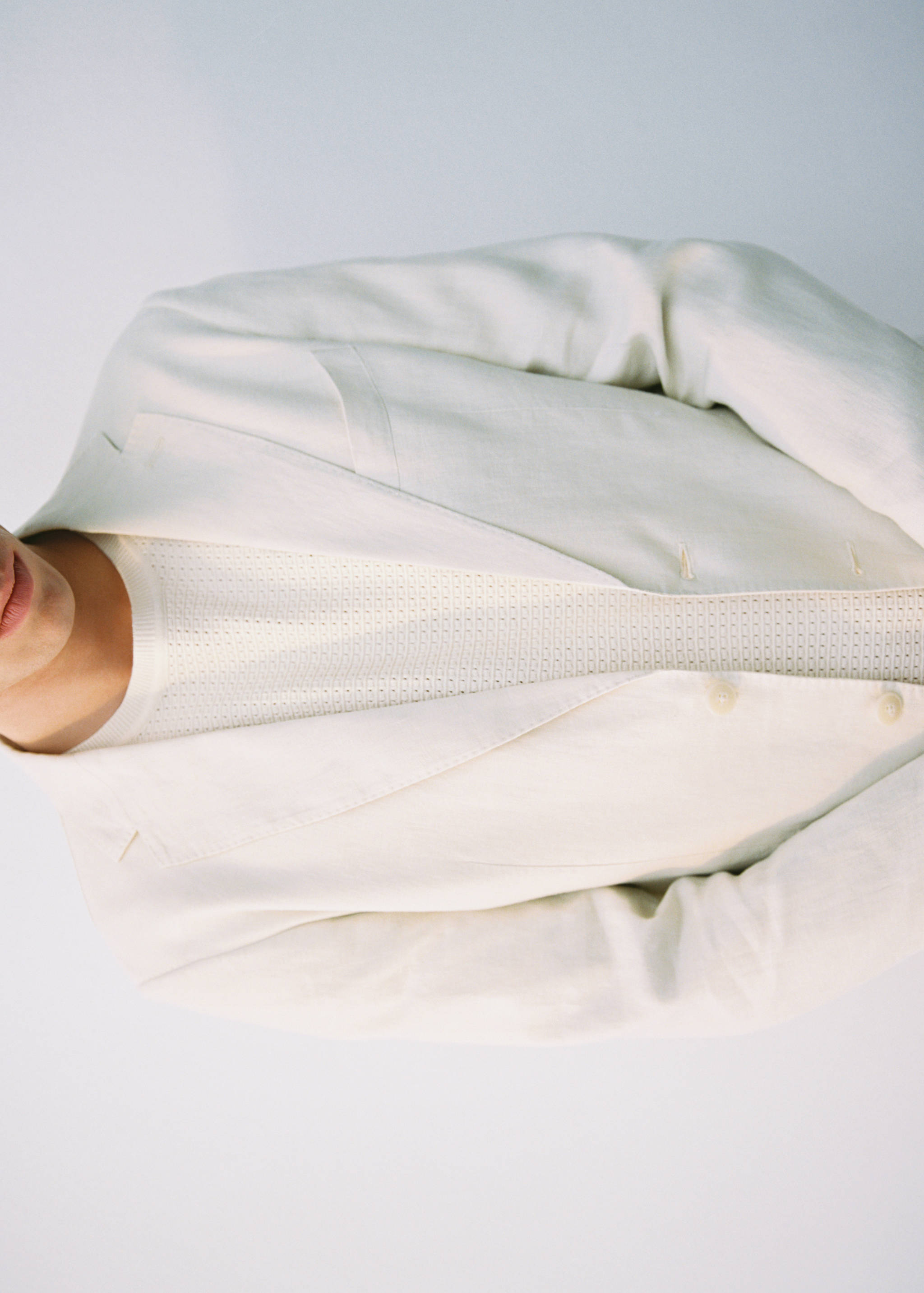 Openwork knitted cotton t-shirt - Details of the article 9