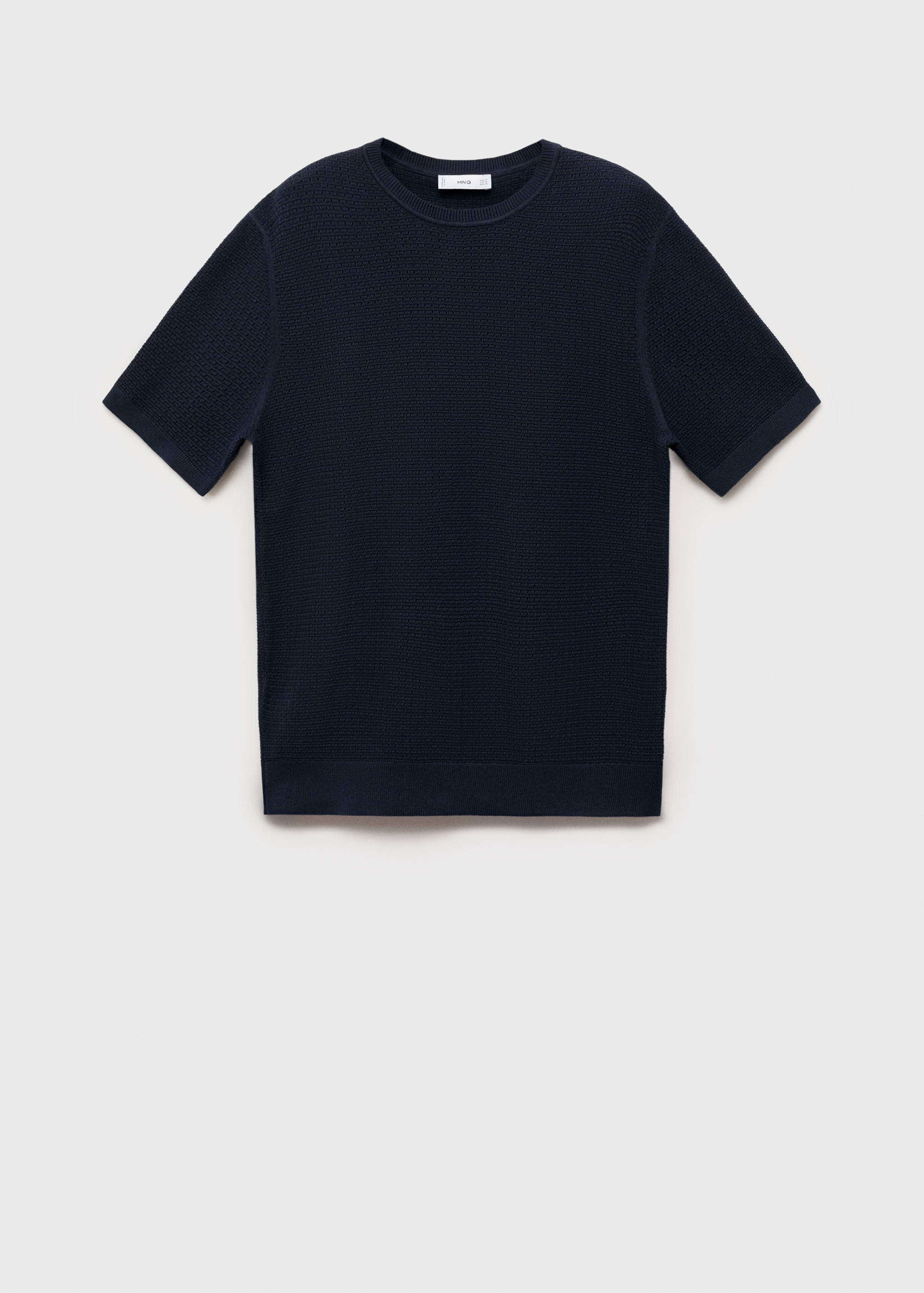 Openwork knitted cotton t-shirt - Article without model