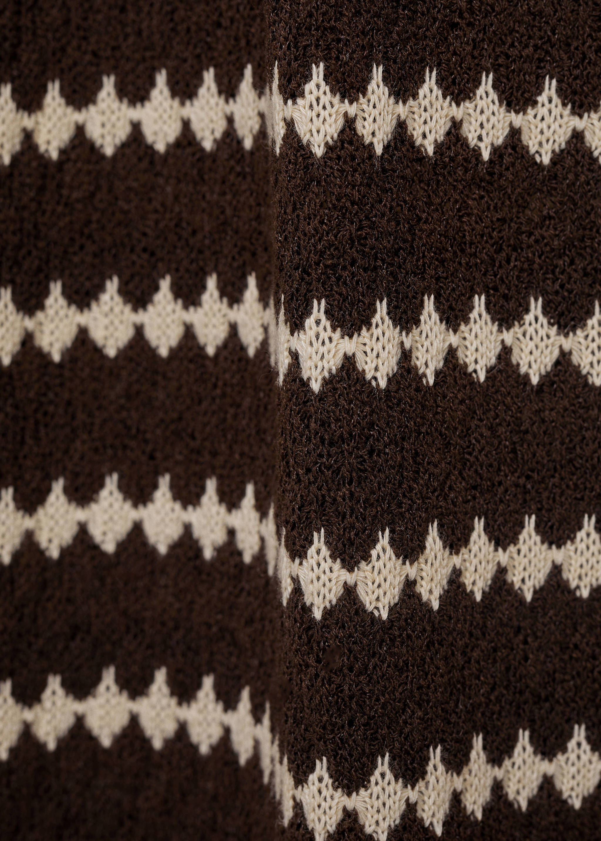 Knitted trousers with geometric print - Details of the article 0