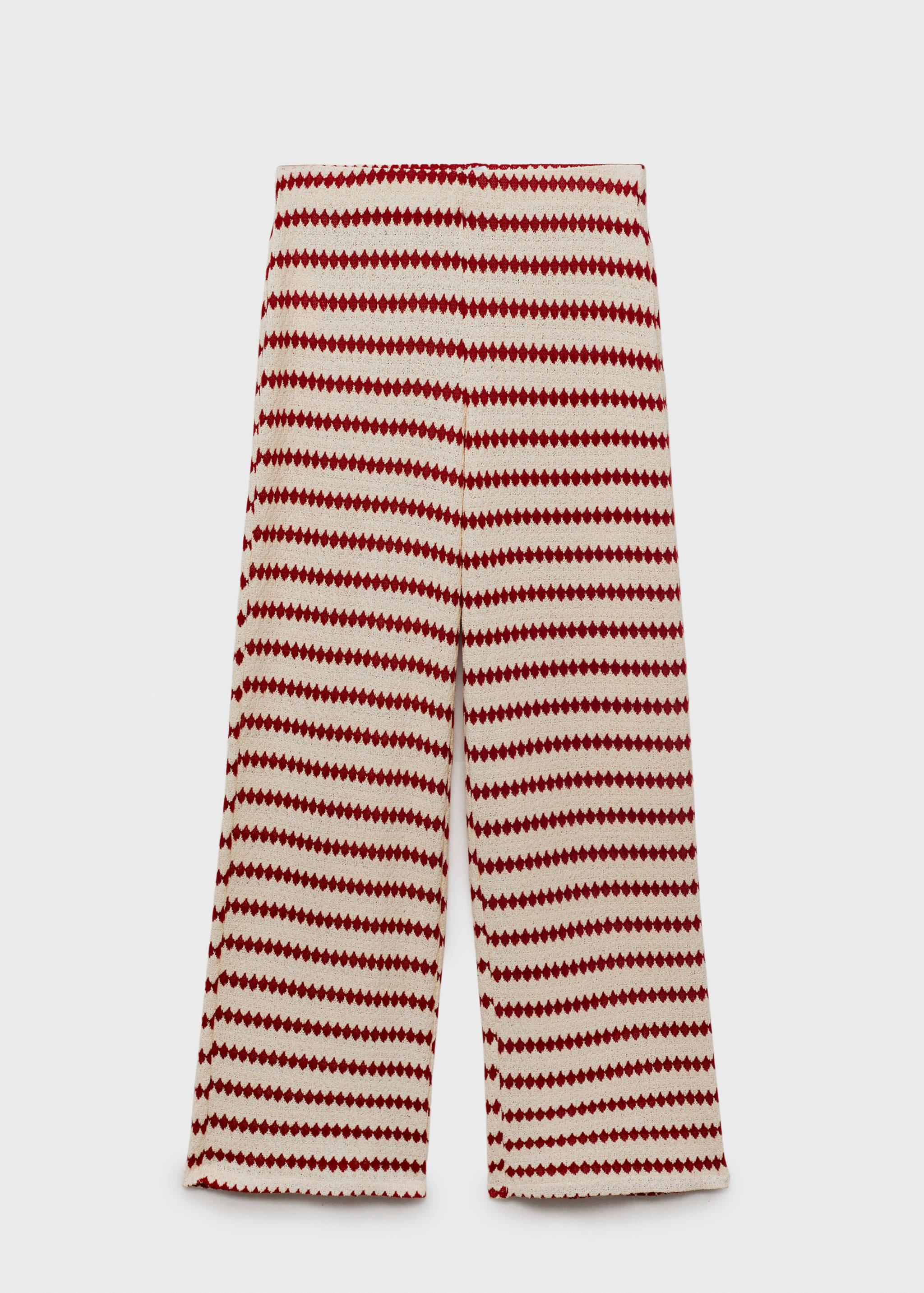 Knitted trousers with geometric print - Article without model