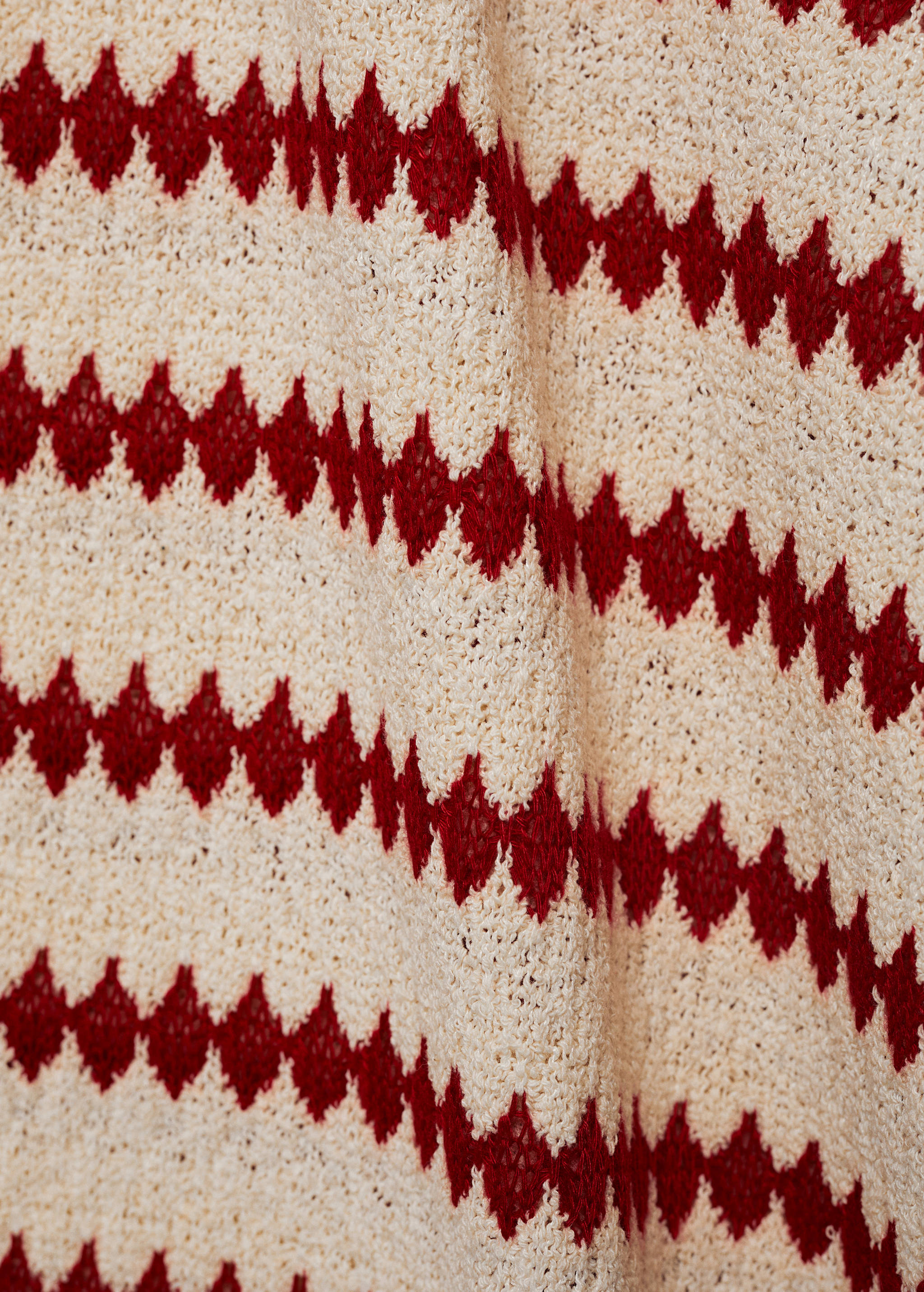 Knitted trousers with geometric print - Details of the article 0