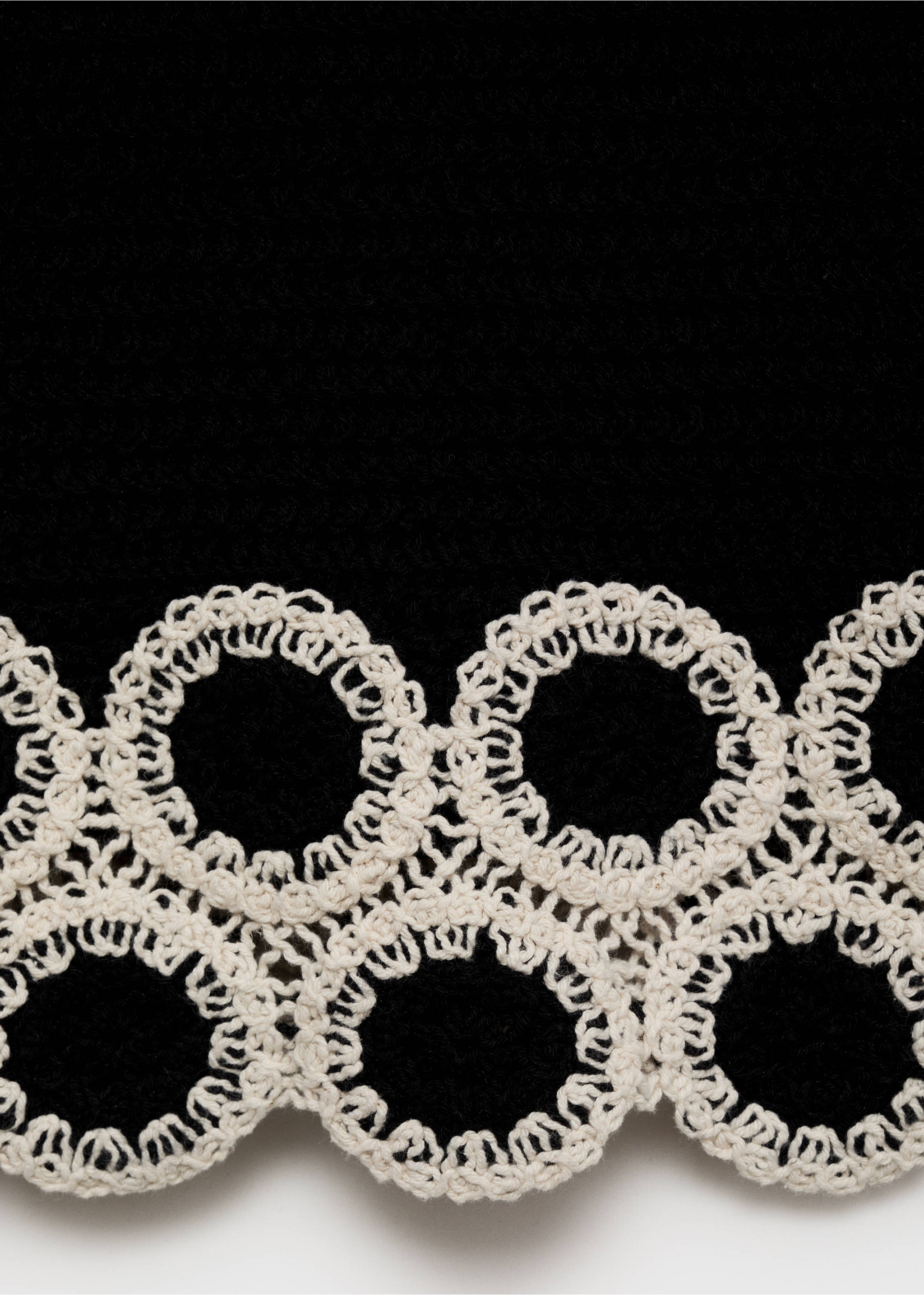 Falda crochet estampado circular - Detalle del artículo 0, Negro. Ref: 87079215-00.