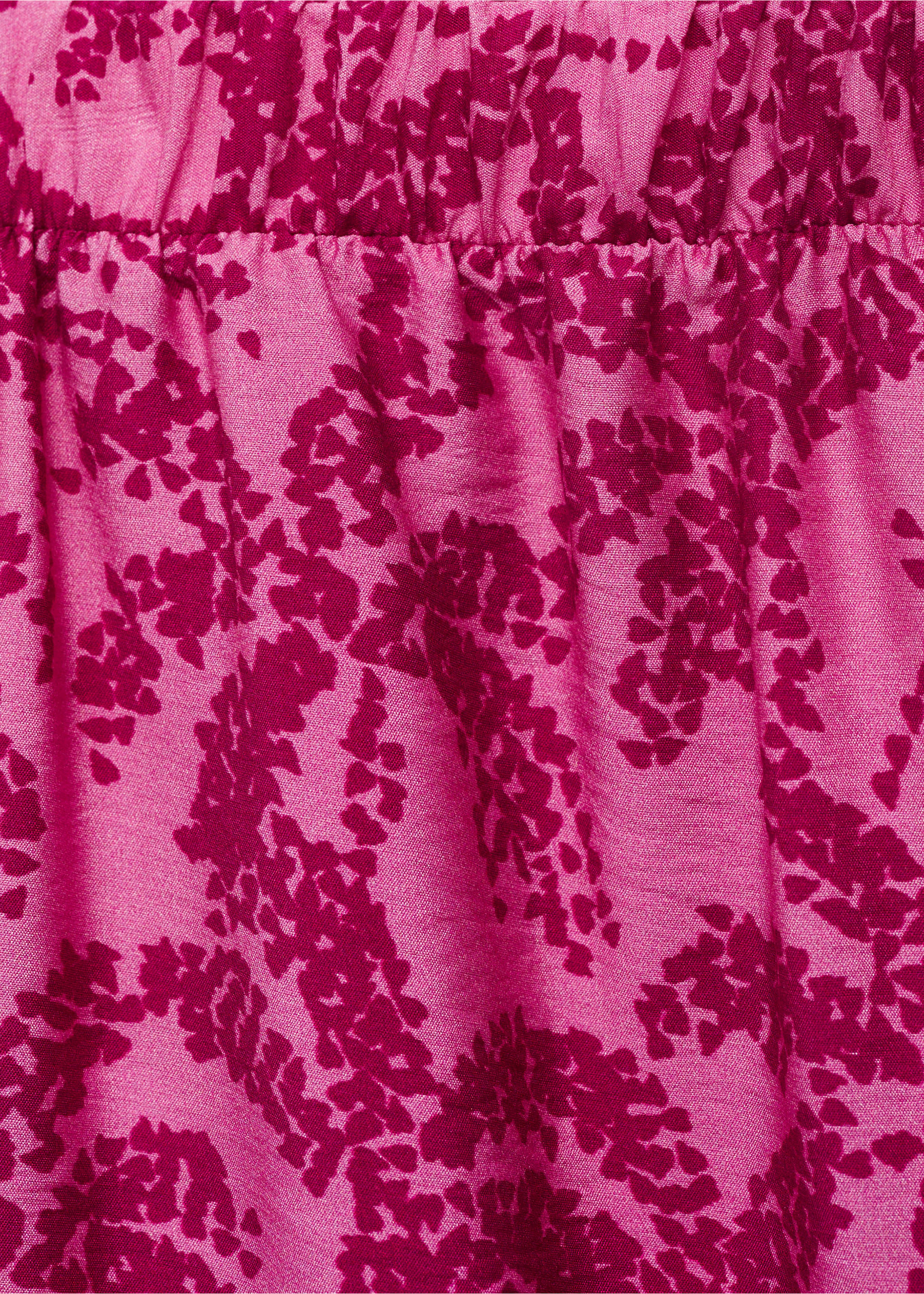 Palm tree print pants - Details of the article 8, Fuchsia. Ref: 87079219-00.