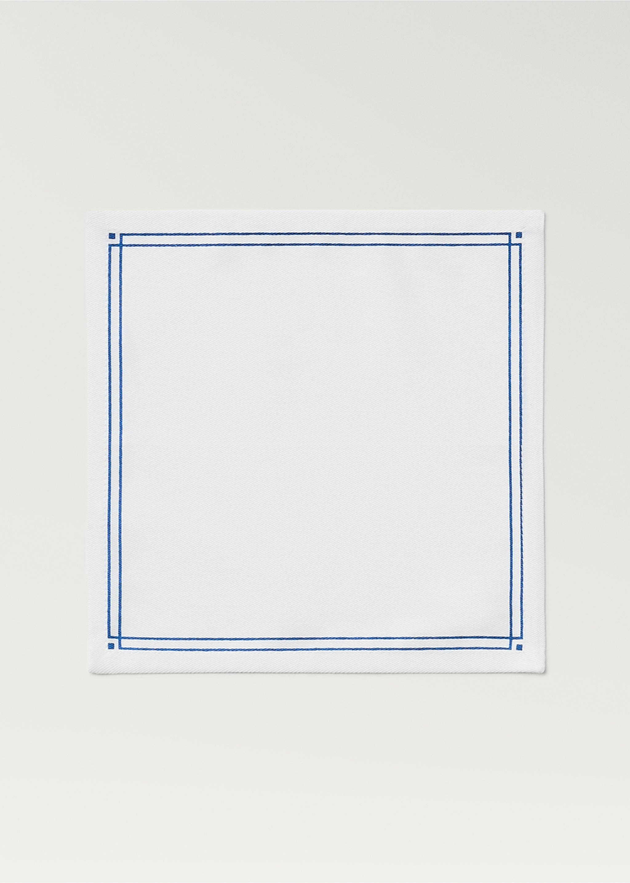 Printed cotton napkins - Article without model, Blue. Ref: 87079404-00.