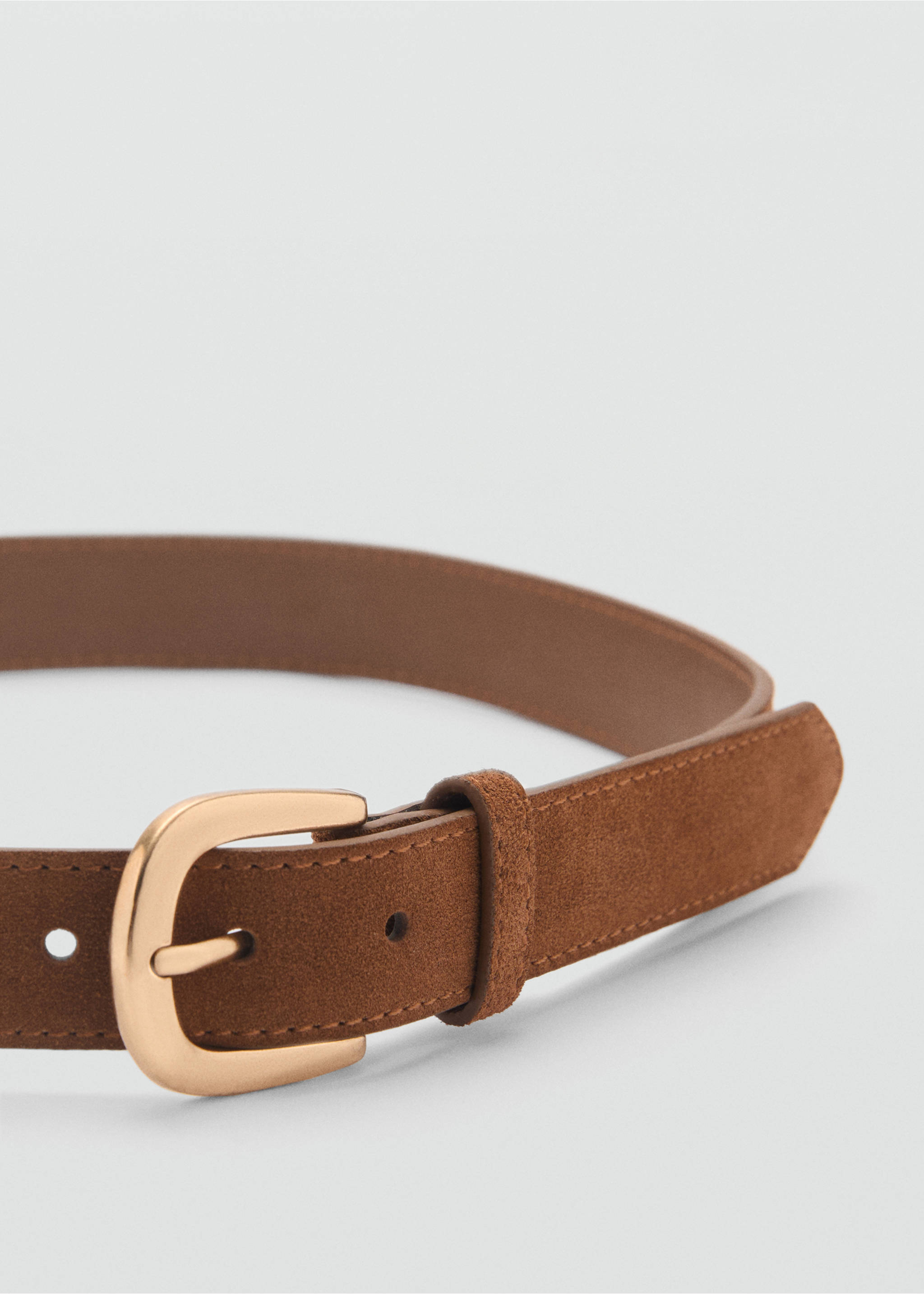 Suede belt - Details of the article 1, Brown. Ref: 87080304-00.