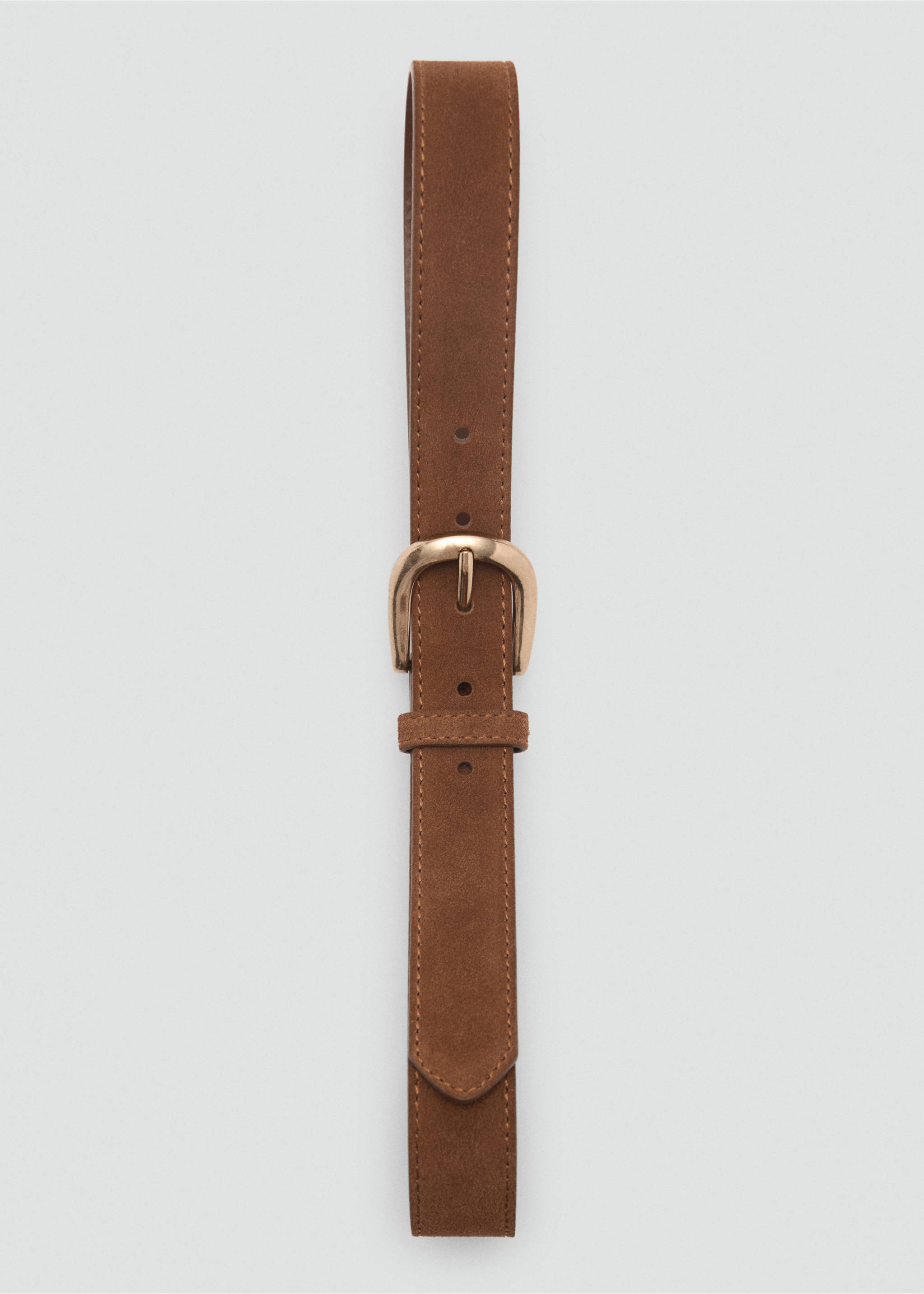 Suede belt - Details of the article 2, Brown. Ref: 87080304-00.