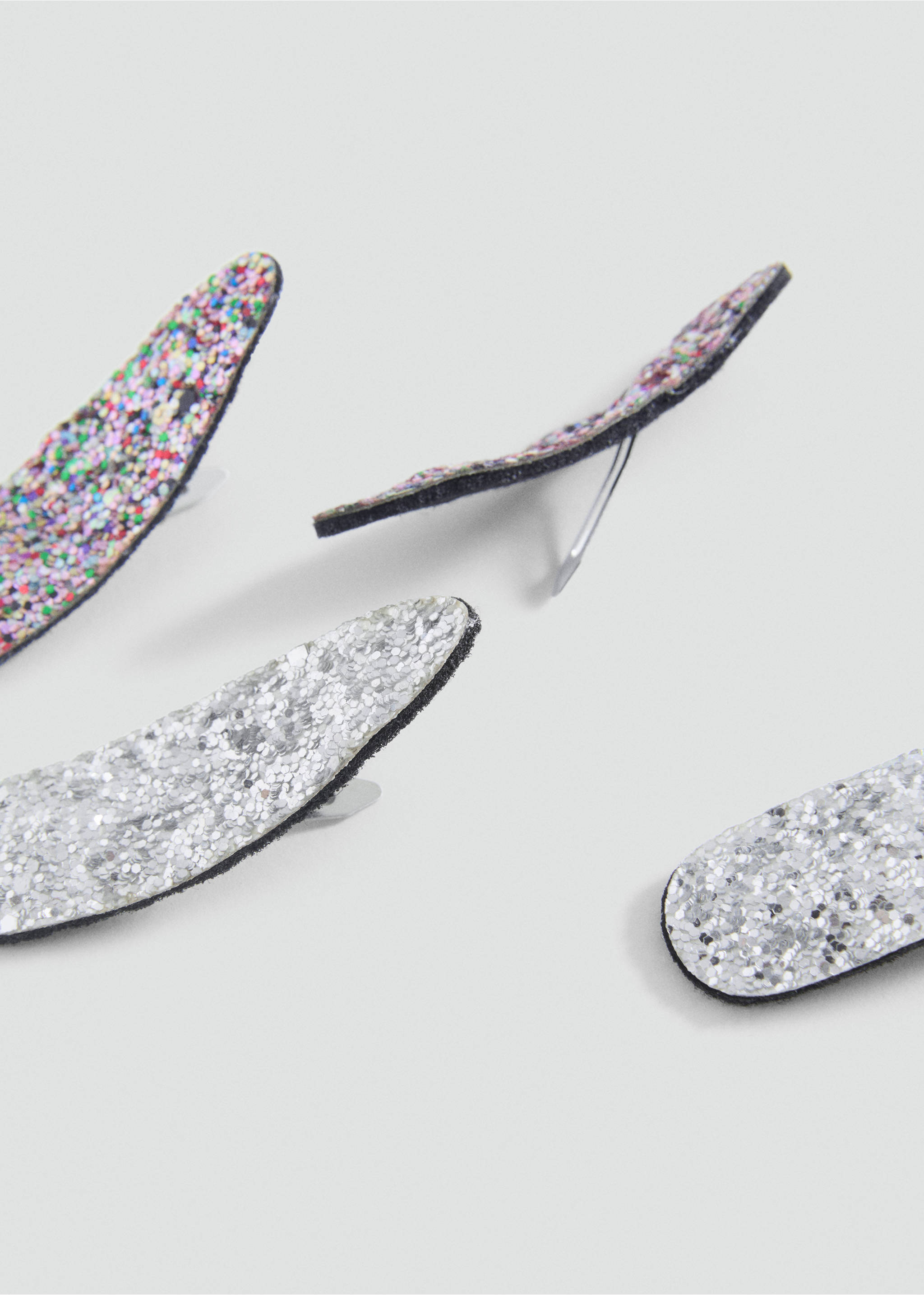 Pack 4 pasadores pelo - Plano medio, Plata. Ref: 87080308-00.