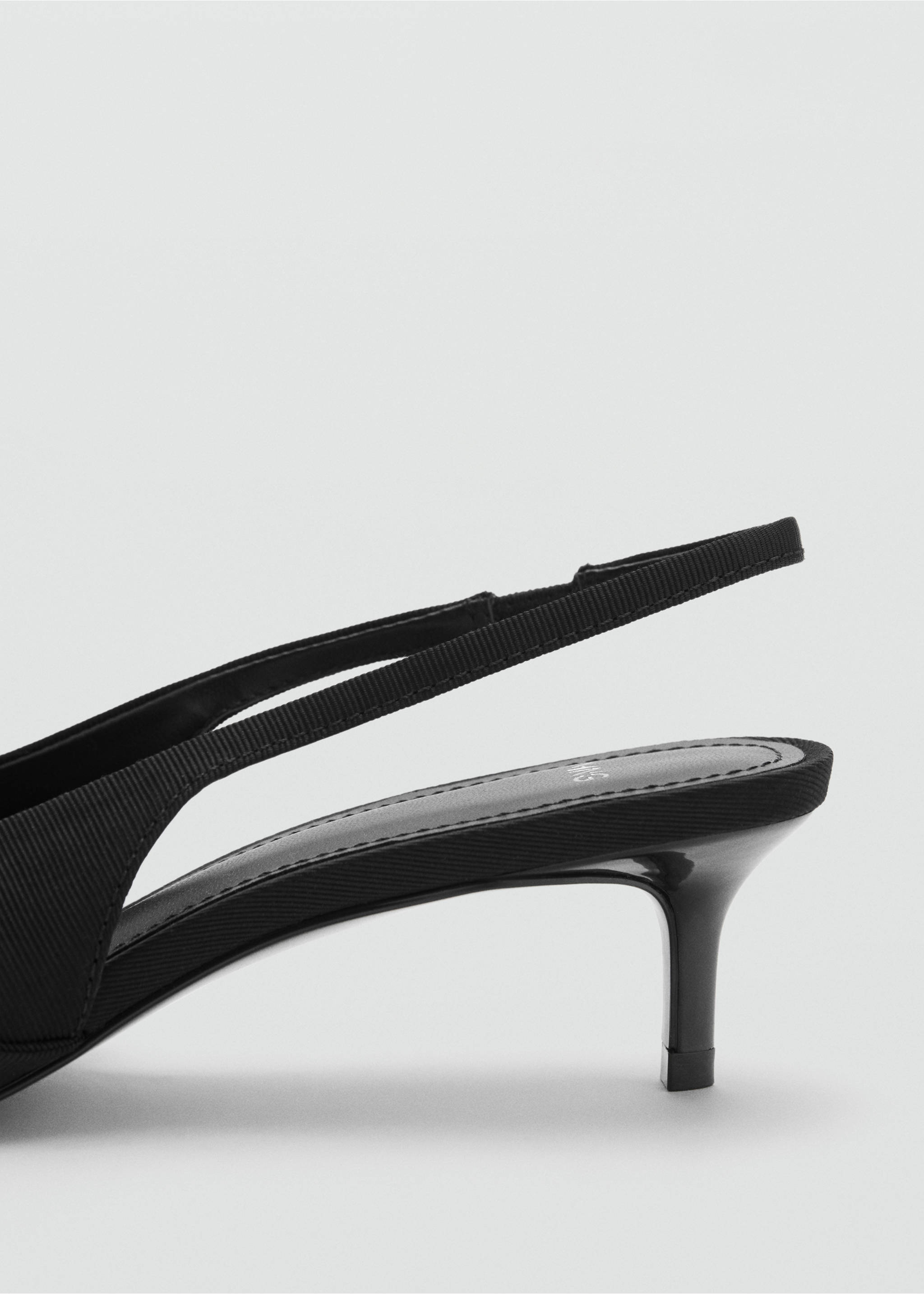 Knot heel shoes - Details of the article 1, Black. Ref: 87080411-00.