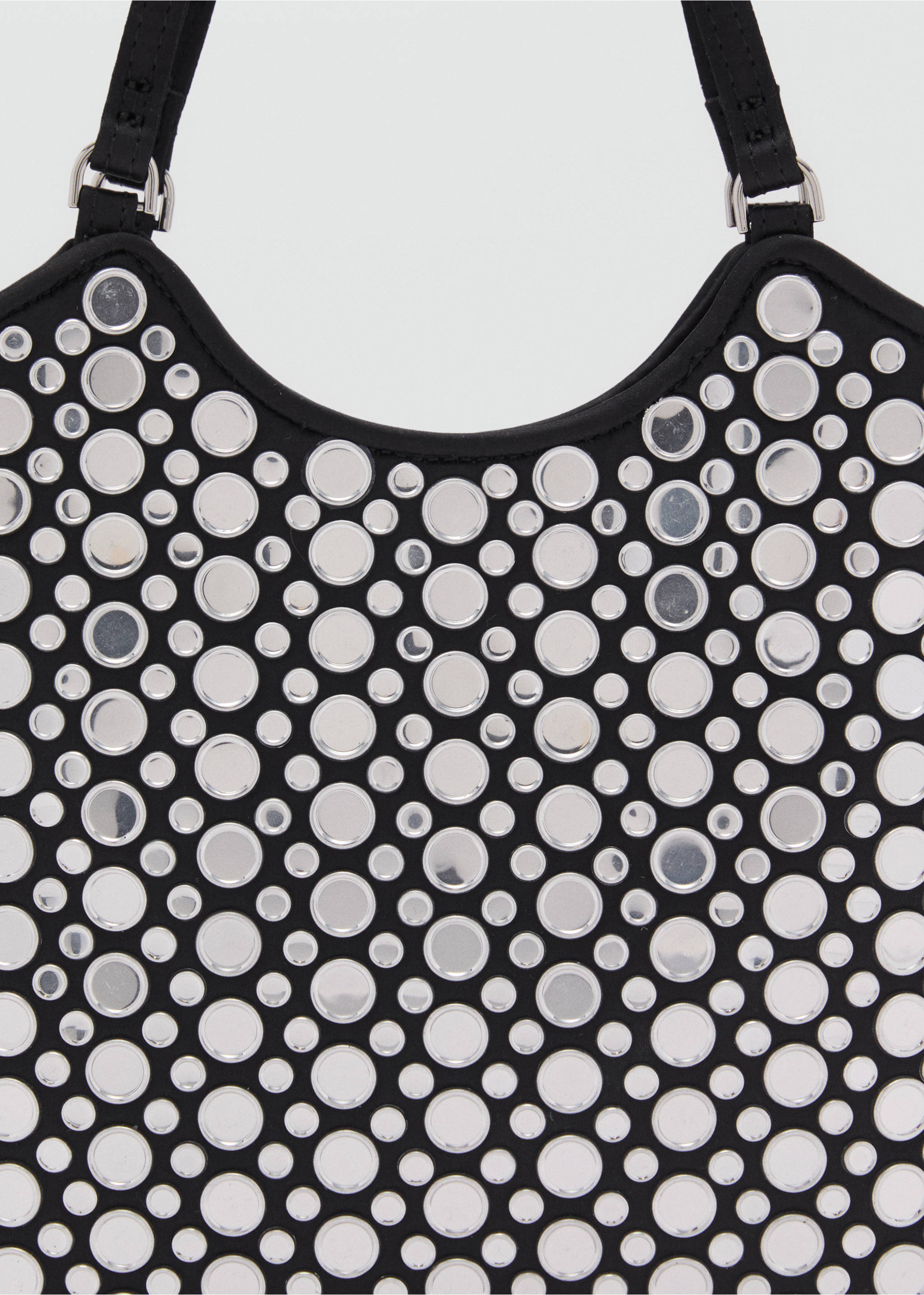 Mini bag with mirror detail - Details of the article 2, Black. Ref: 87080412-00.