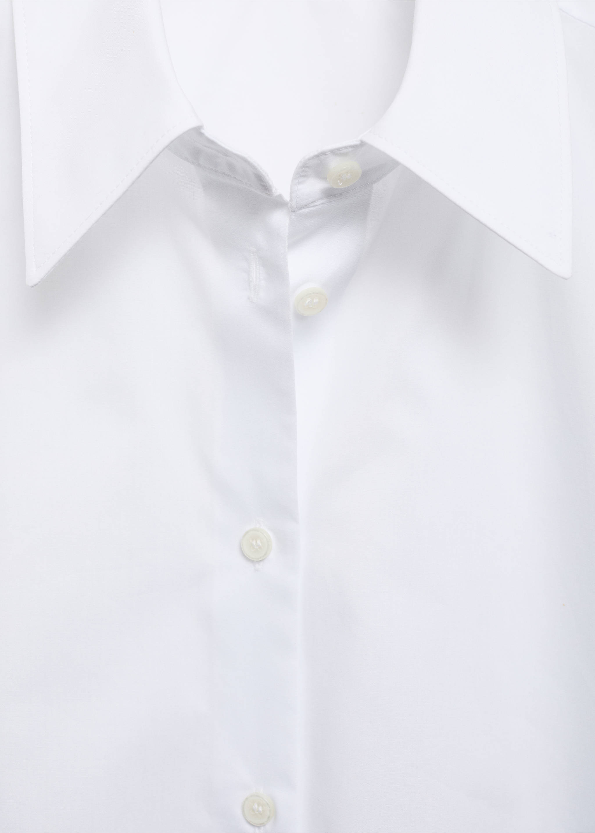 Camisa regular mezcla algodón lyocell - Detalle del artículo 8, Blanco roto. Ref: 87080413-00.