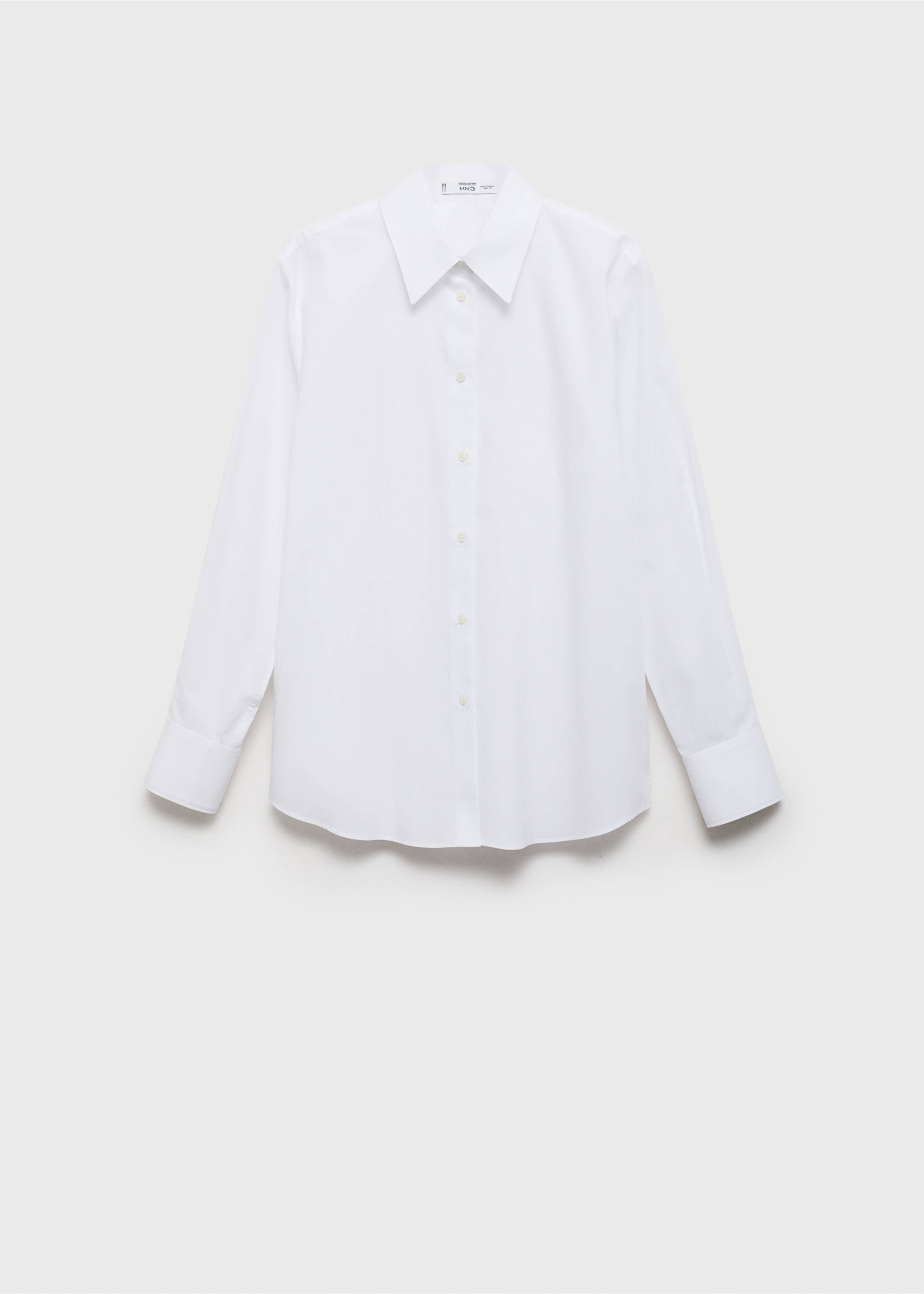 Regular cotton lyocell-blend shirt - Article without model, Off White. Ref: 87080413-00.