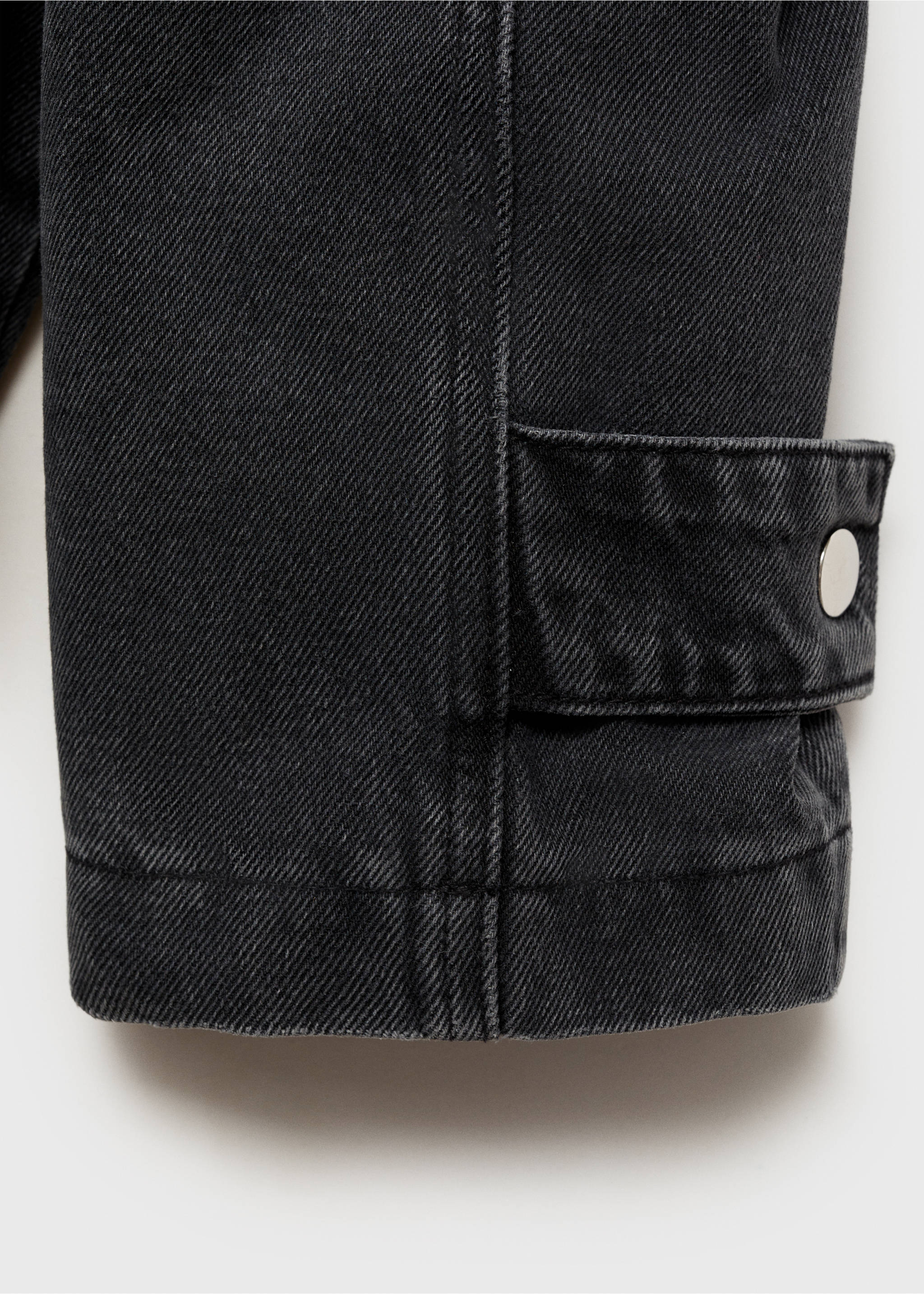 Giubbotto tasche collo velluto a coste - Dettaglio dell'articolo 0, Black denim. Ref: 87080424-00.