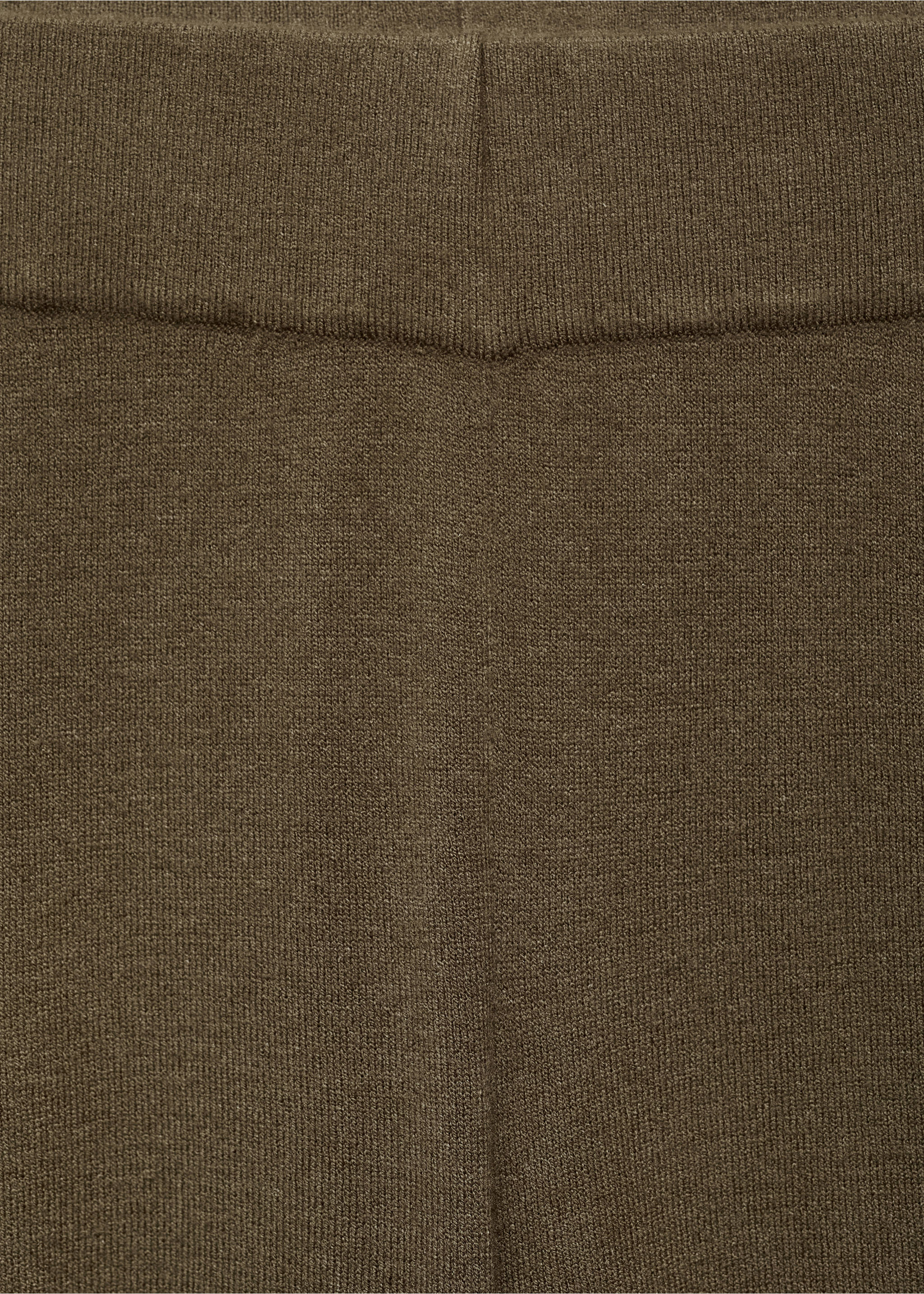 Fine-knit wide leg trousers - Details of the article 8, Khaki. Ref: 87080425-00.