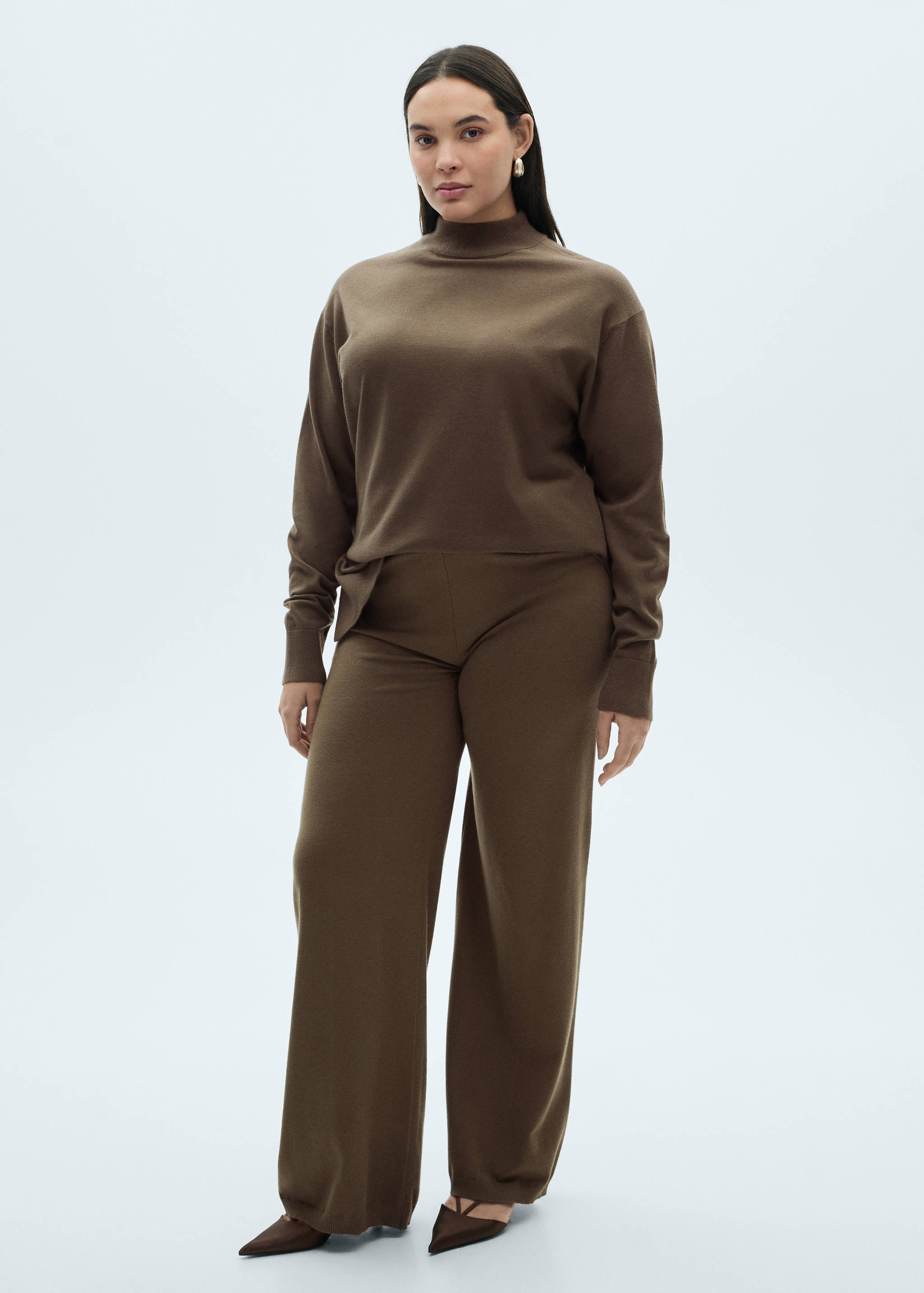 Fine-knit wide leg trousers - Details of the article 3