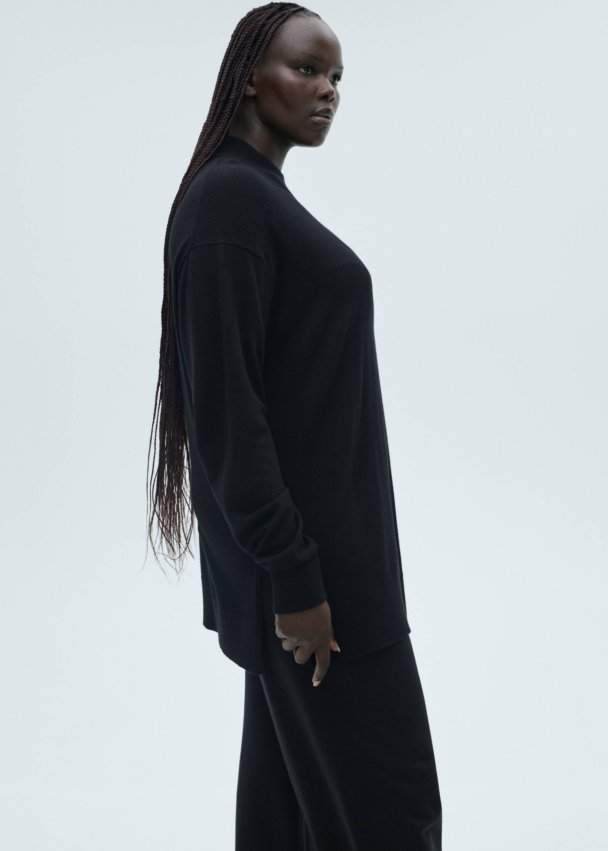 Fine-knit wide leg trousers - Details of the article 5