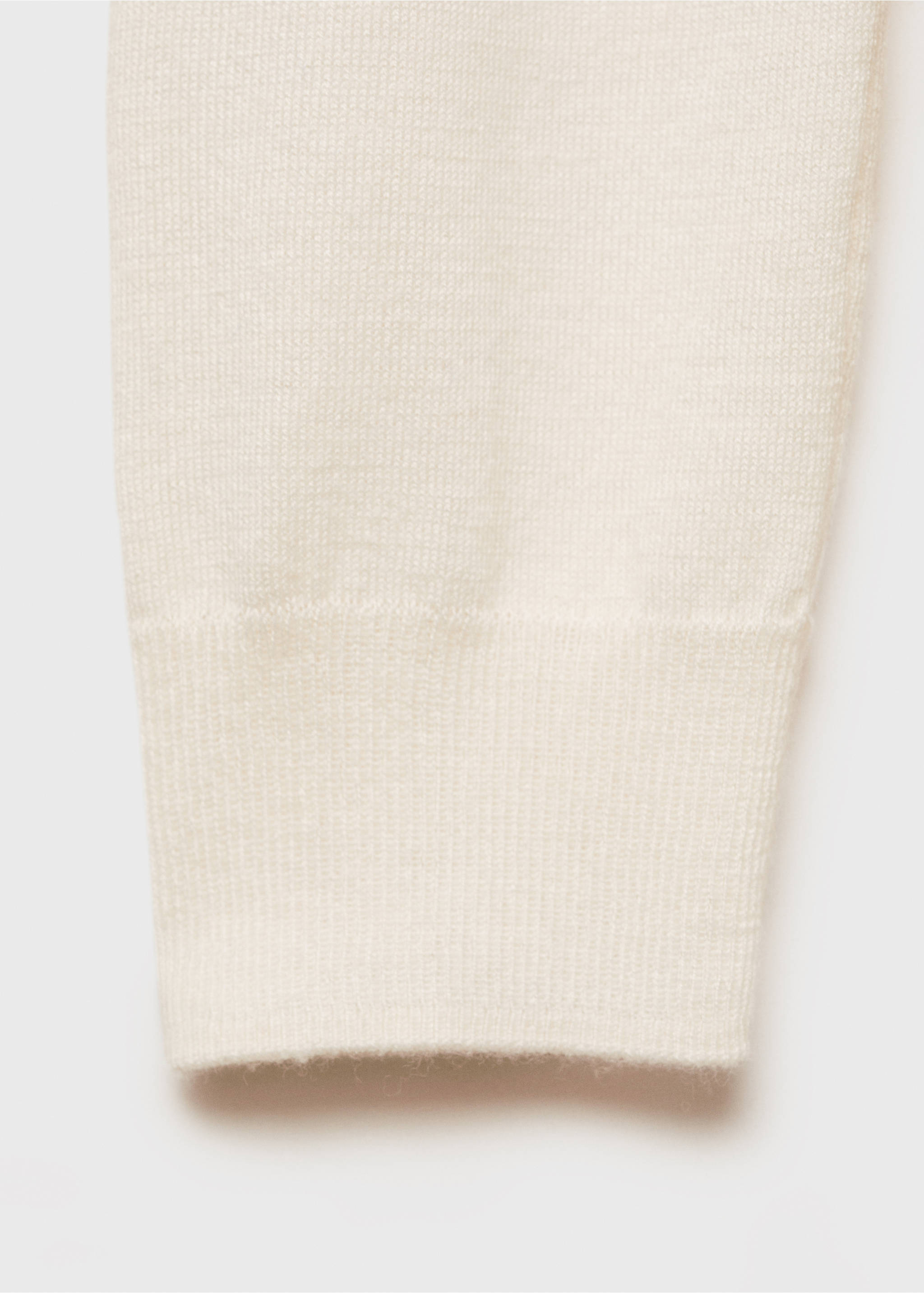 Wool-blend round-neck sweater - Details of the article 0, Ecru. Ref: 87080432-00.