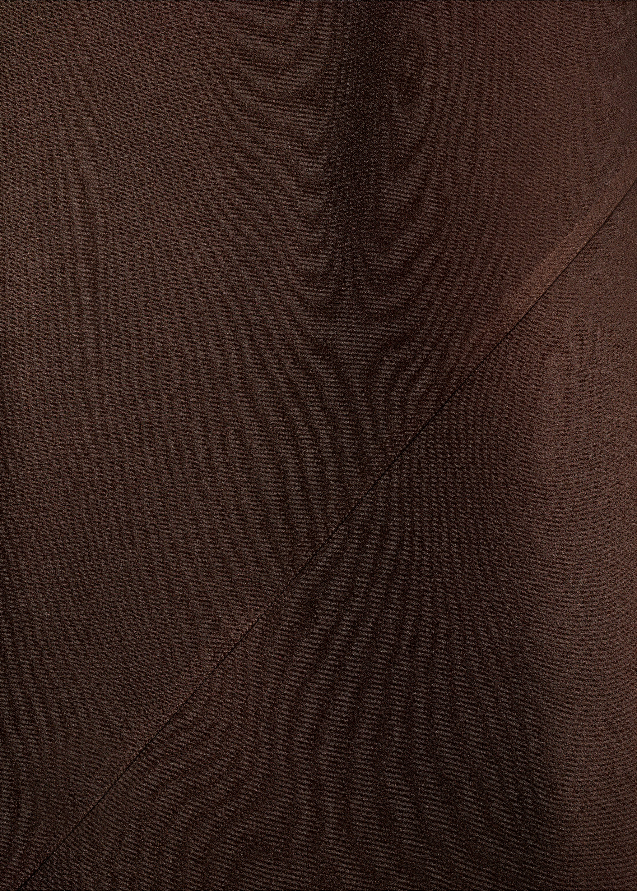 Asymmetrical bow-neck dress - Details of the article 0, Brown. Ref: 87080443-00.