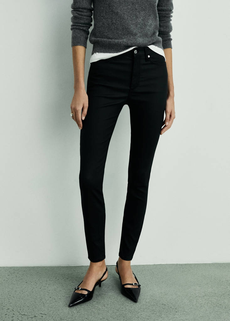 パンツ LithiumHomme coated skinny denim Skinny coated jeans - Women | MANGO OUTLET USA