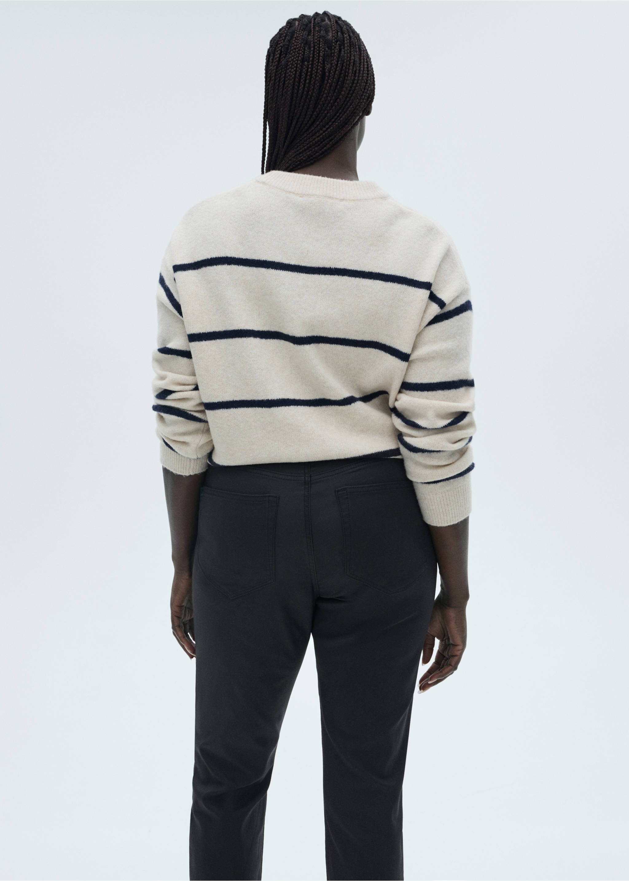 Dżinsy skinny ze średnim stanem woskowane - Szczegóły artykułu 4, Czarny. Ref: 87080444-00.