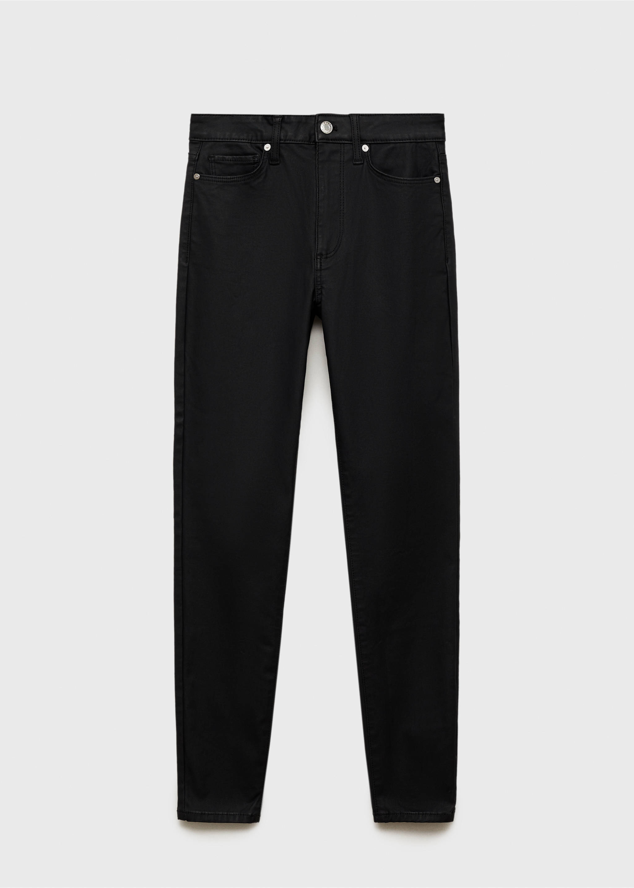 Waxed mid-rise skinny jeans - Article without model, Black. Ref: 87080444-00.