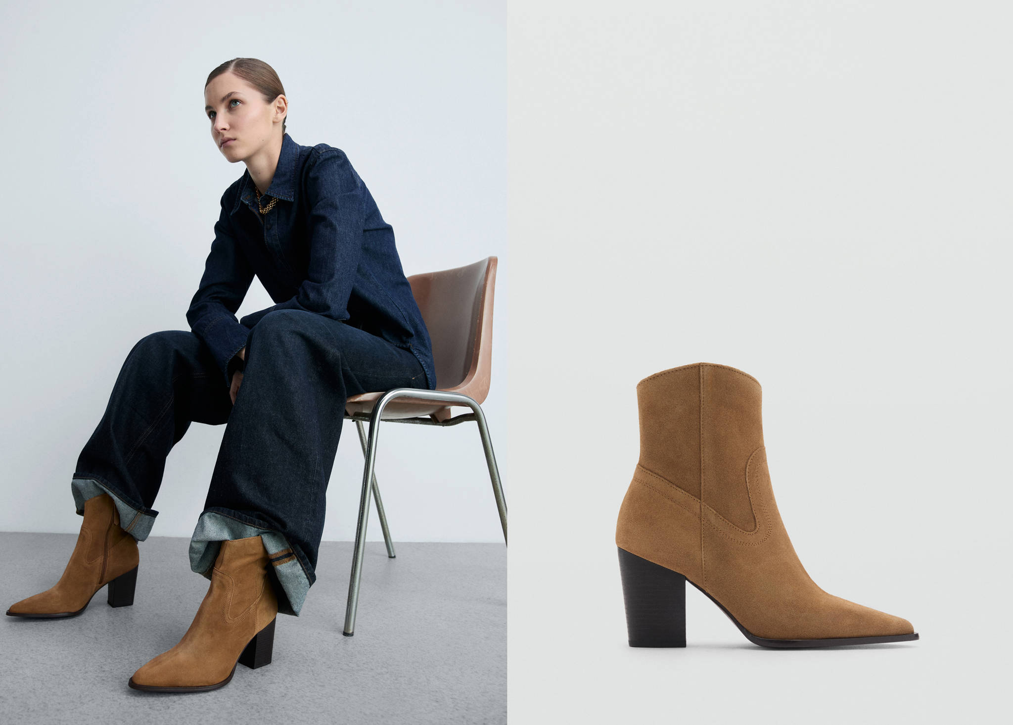 Suede leather ankle boots - Panoramic plane