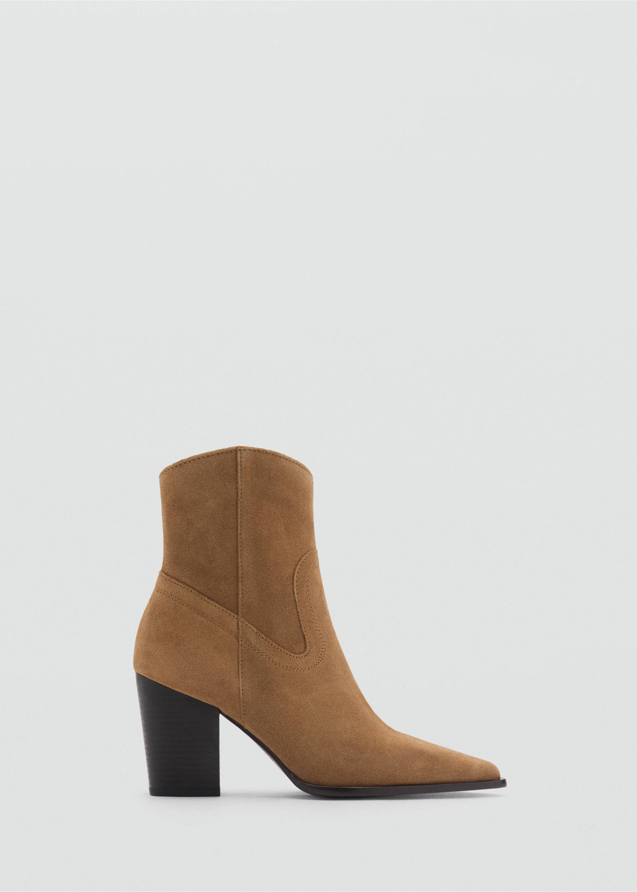 Ankleboots aus Wildleder - Artikel ohne Model, Tobacco-Braun. Ref: 87080449-00.