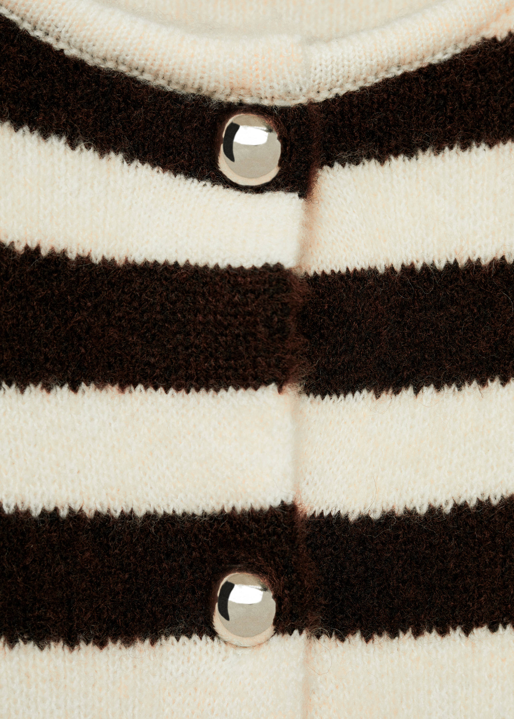 Striped cardigan with buttons - Details of the article 8