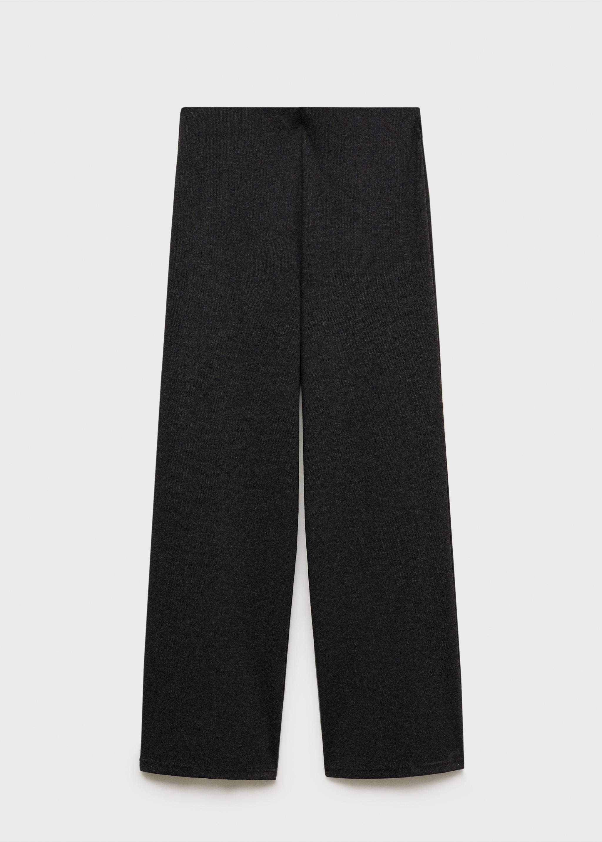 Fine-knit wide leg trousers - Article without model, Dark Heather Grey. Ref: 87080456-00.