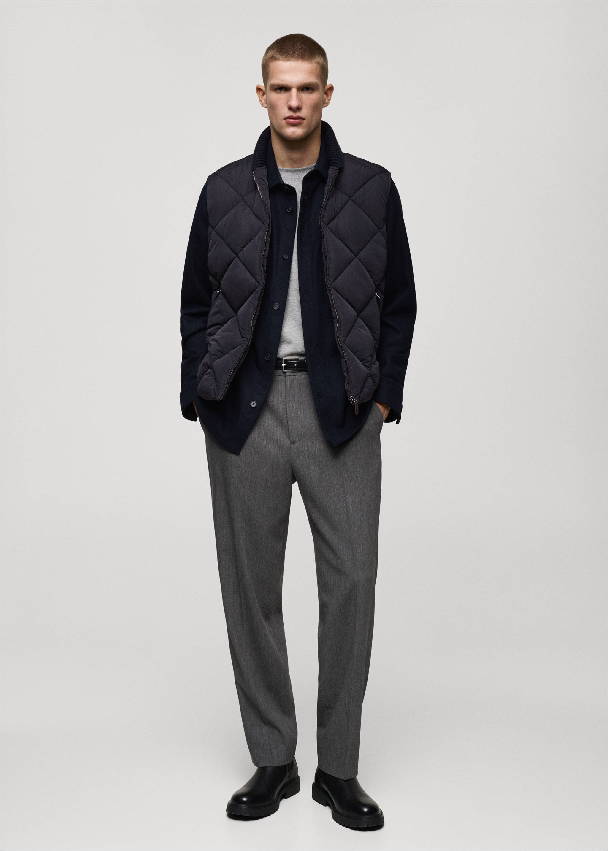 Water-repellent quilted gilet - General plane, Dark Navy. Ref: 87080573-00.