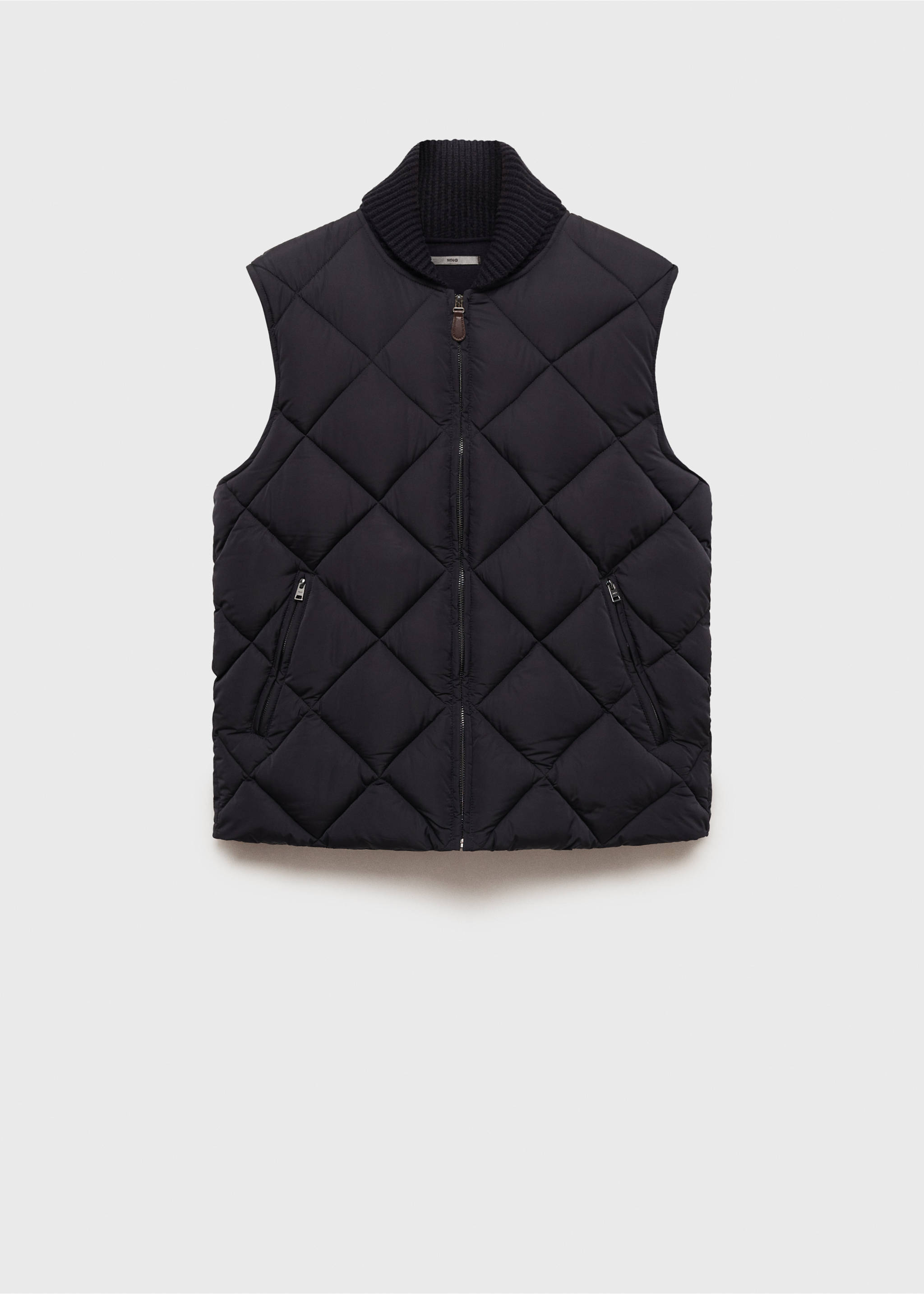 Water-repellent quilted gilet - Article without model, Dark Navy. Ref: 87080573-00.