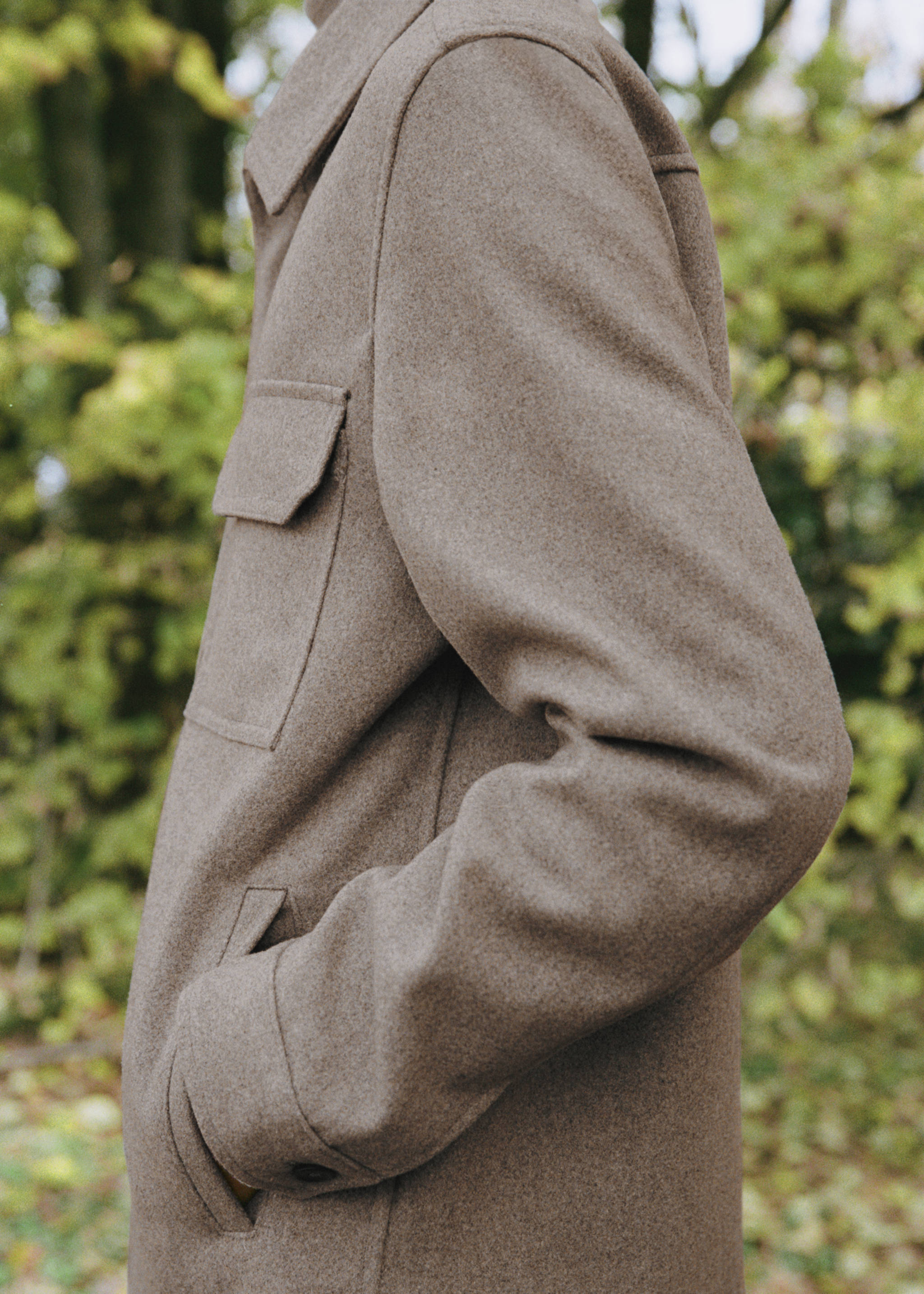 Overshirt aus Flanell-Woll-Gemisch - Detail des Artikels 3