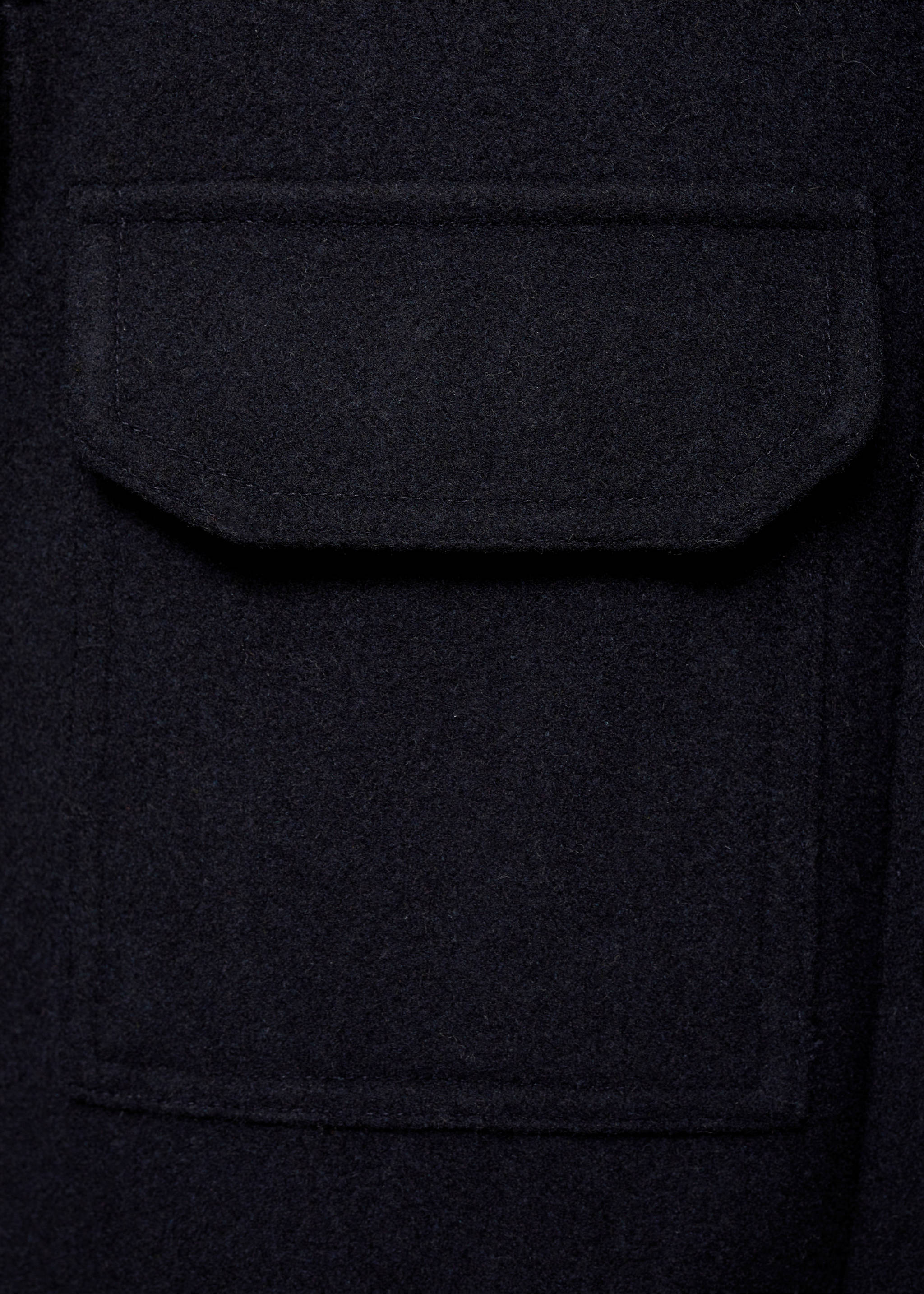 Surchemise laine mélangée flanelle - Détail de l'article 0, Bleu marine foncé. Ref: 87080574-00.