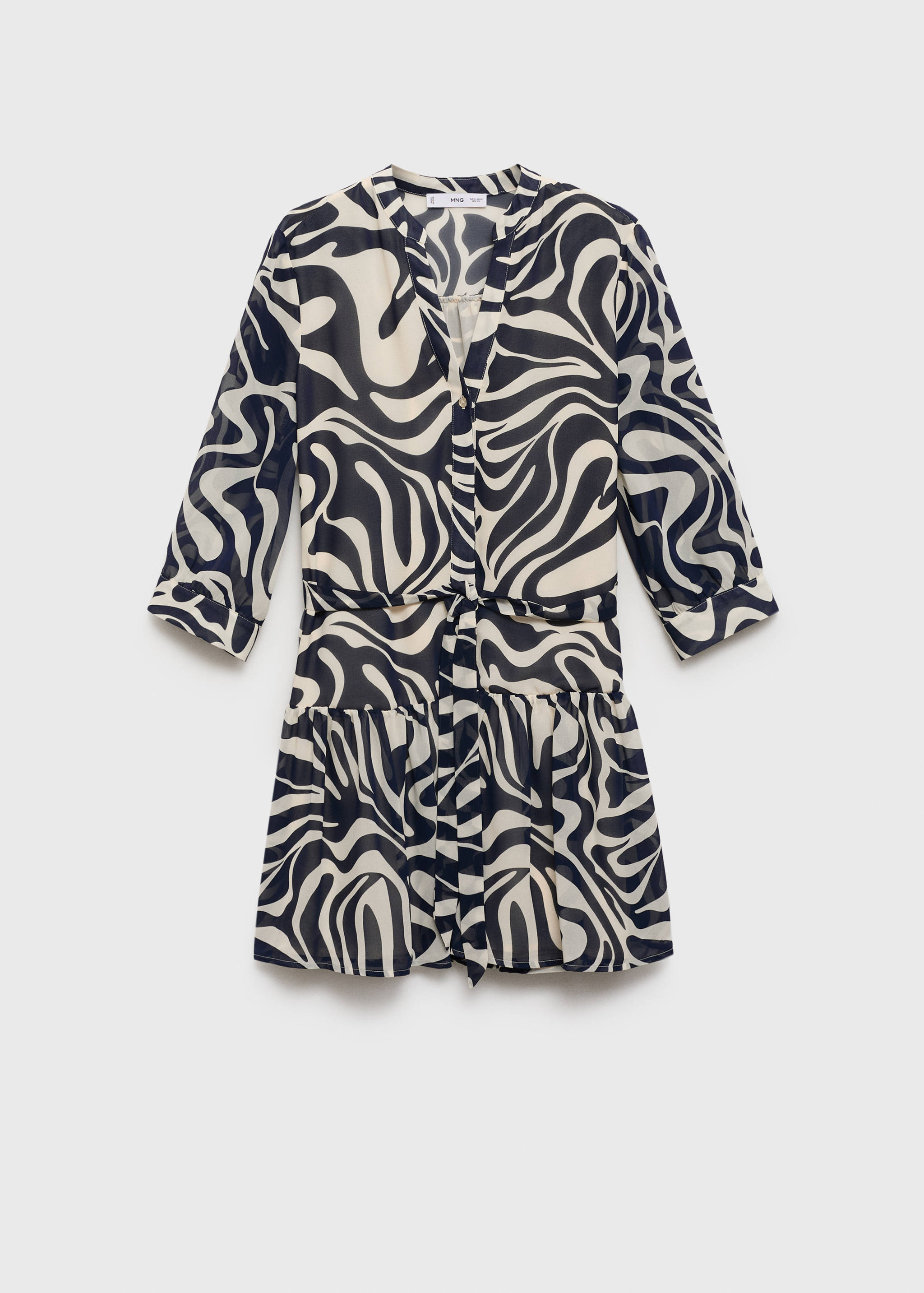 Ruffled printed dress - Article without model