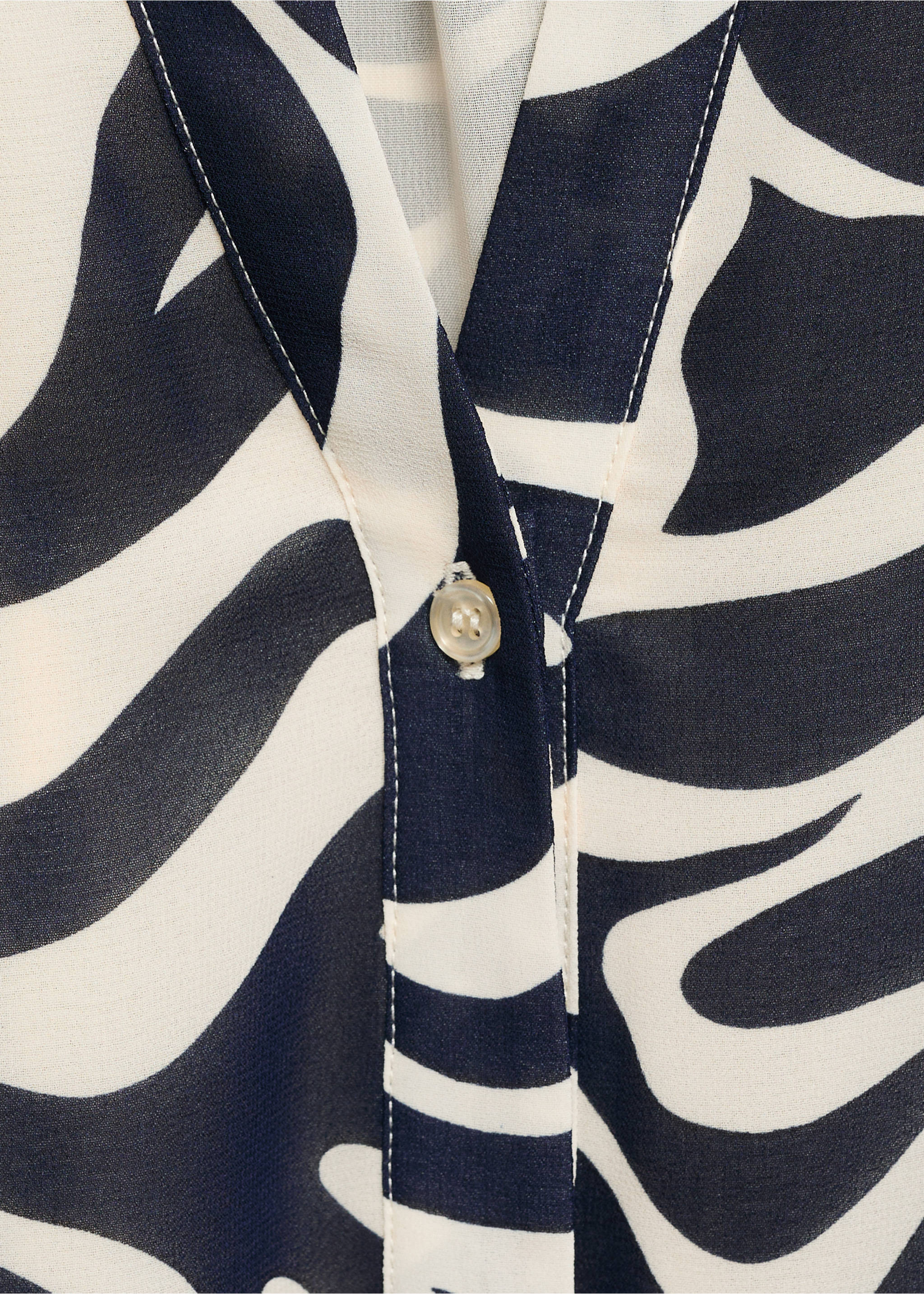 Robe imprimée à volants - Détail de l'article 8, Bleu marine foncé. Ref: 87080576-00.