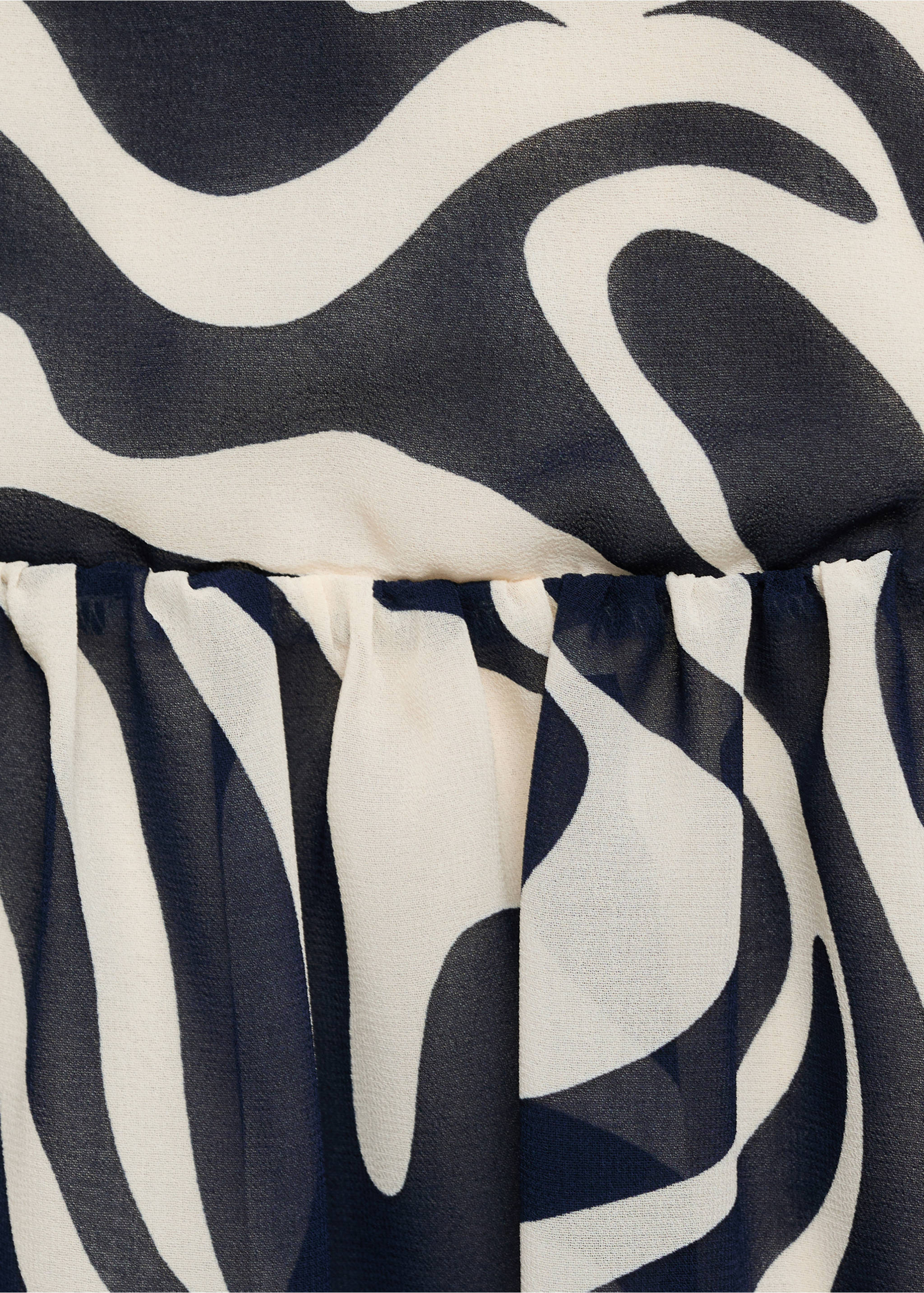 Robe imprimée à volants - Détail de l'article 0, Bleu marine foncé. Ref: 87080576-00.