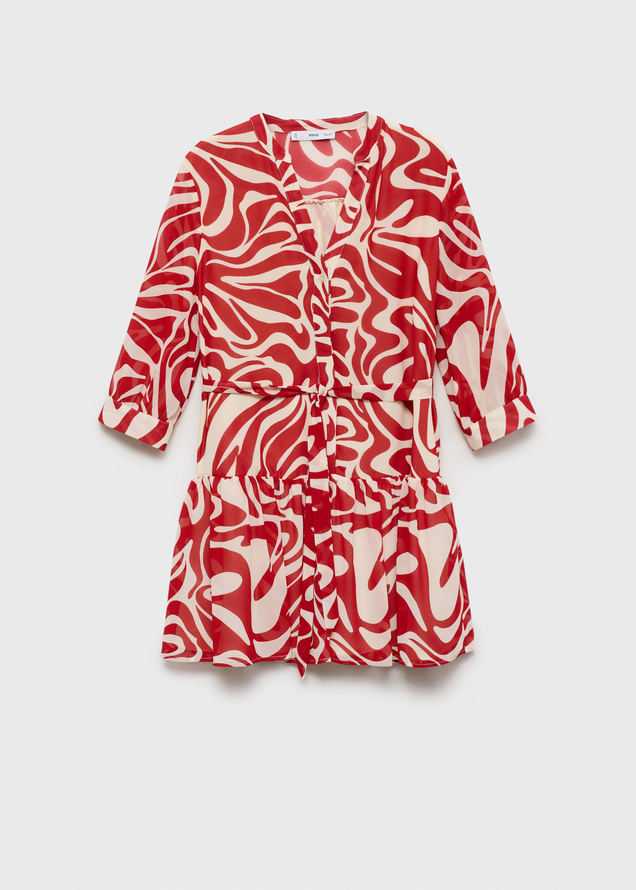 Ruffled printed dress - Article without model