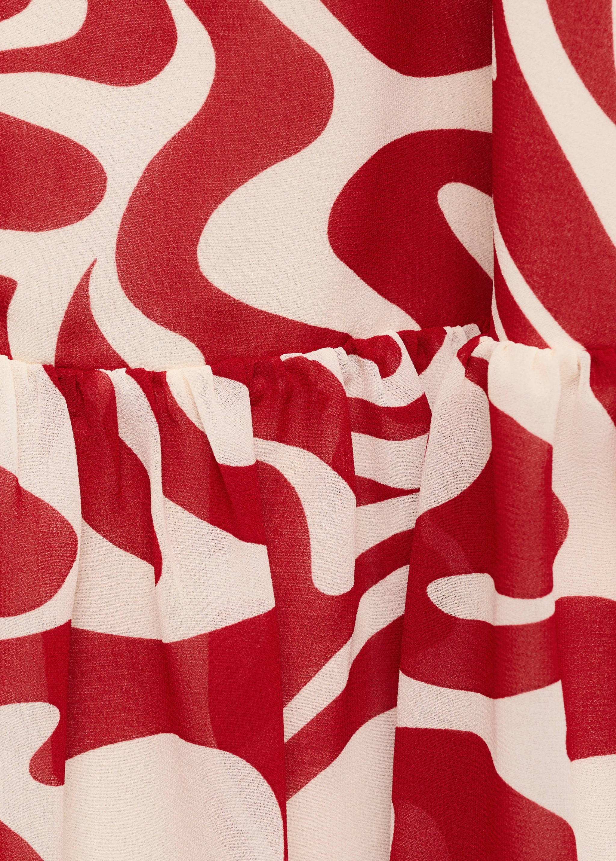 Ruffled printed dress - Details of the article 0