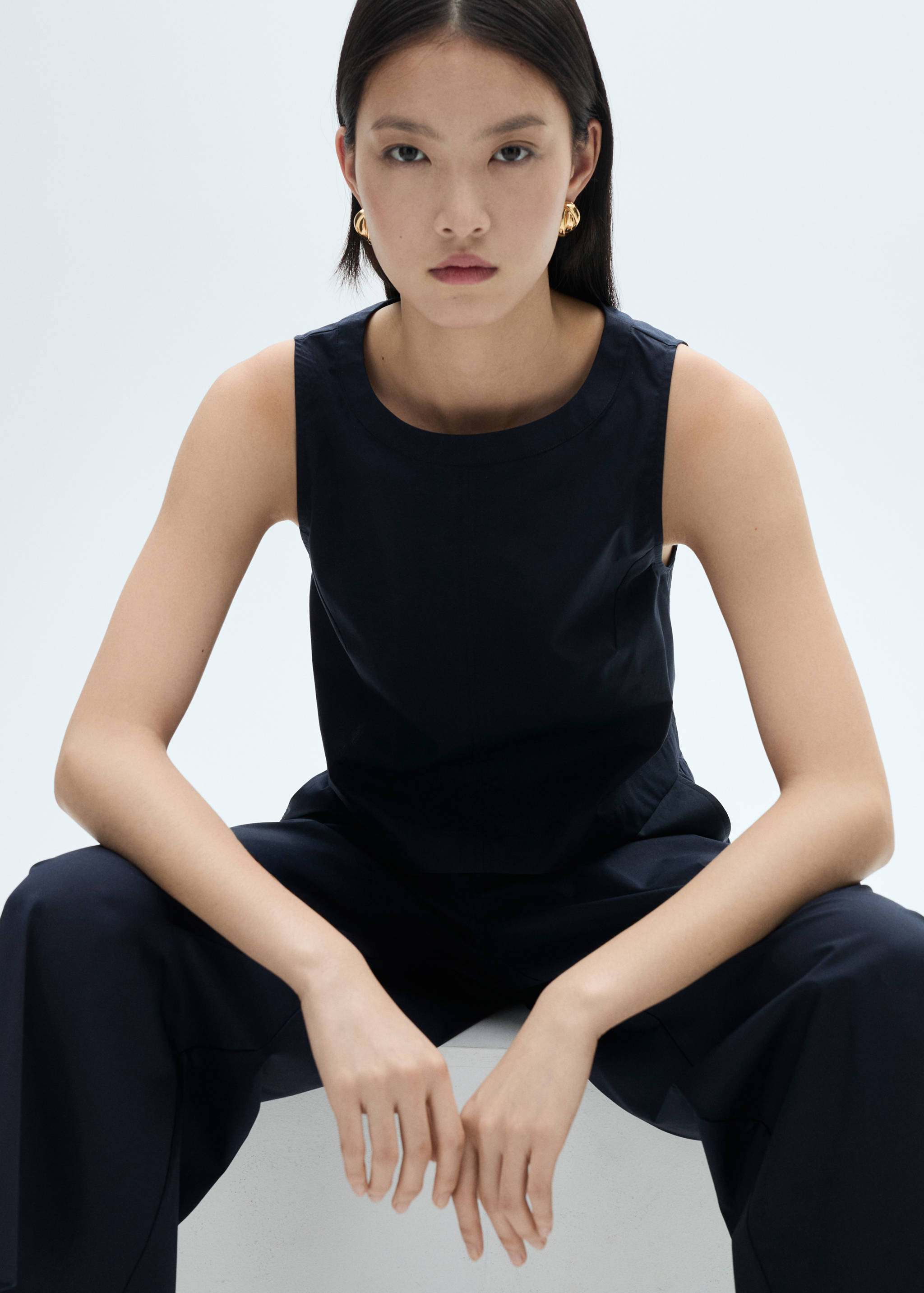 Cotton crop top - Medium plane