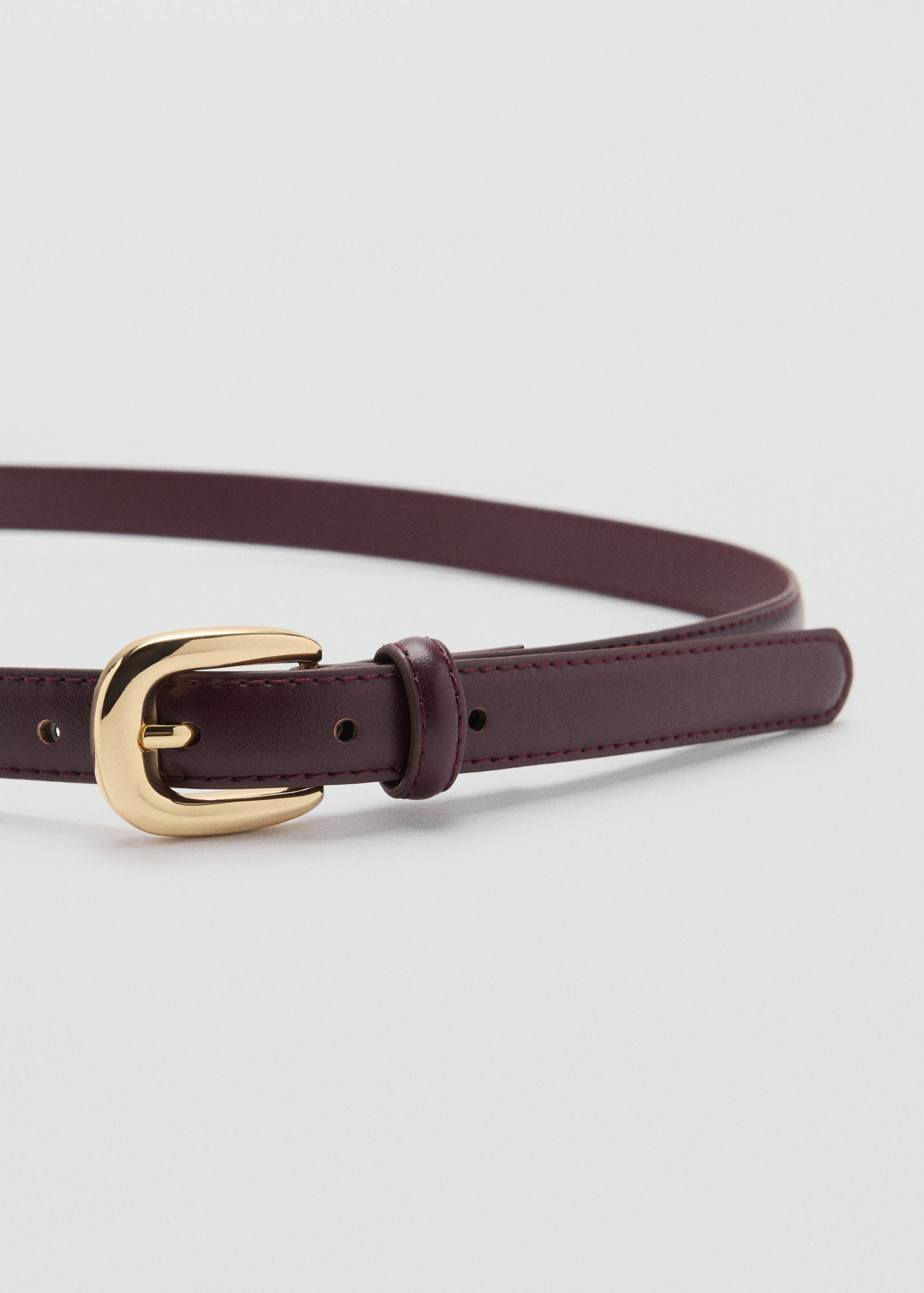 Skinny faux-leather belt - Medium plane
