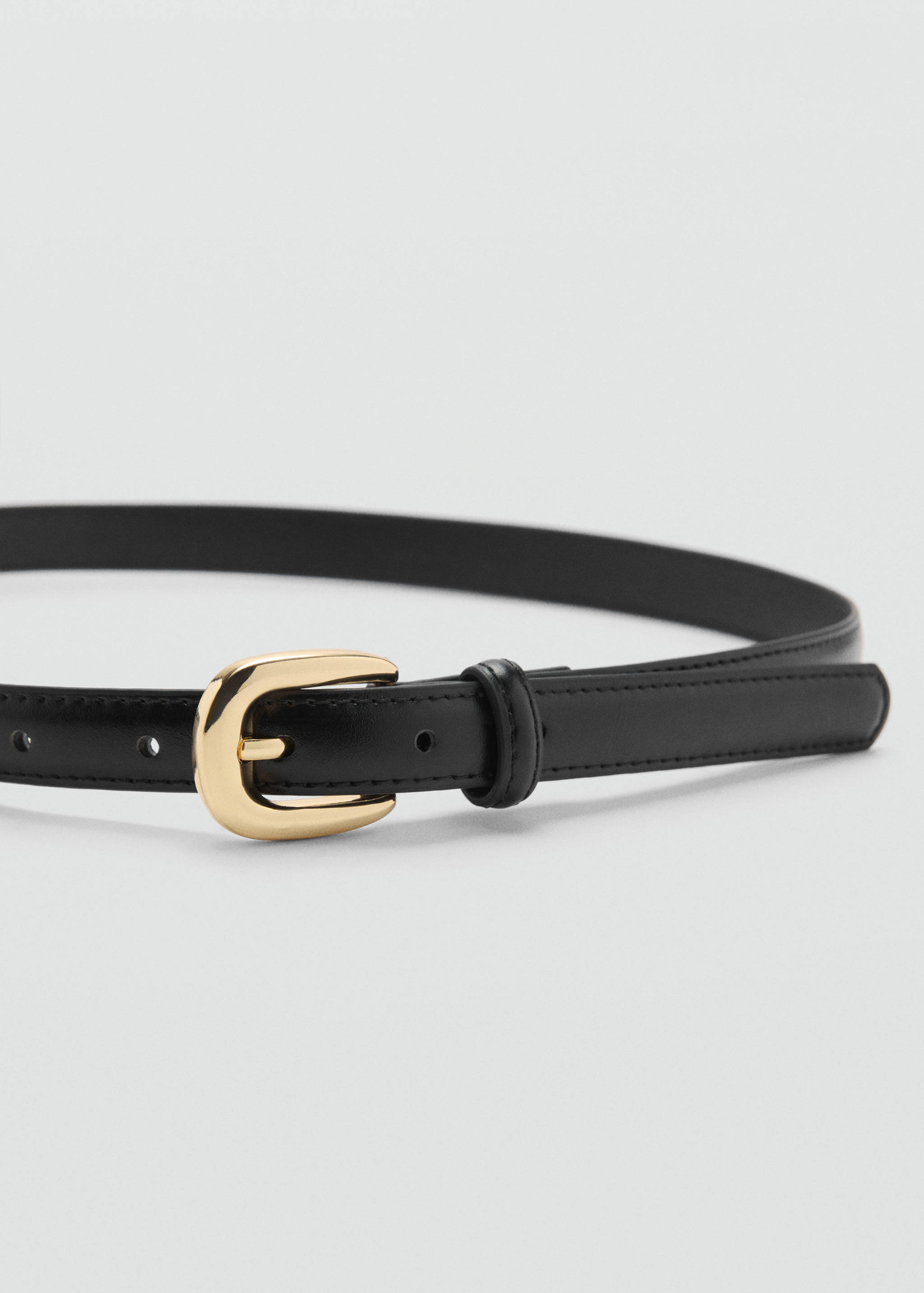 Skinny faux-leather belt - Medium plane