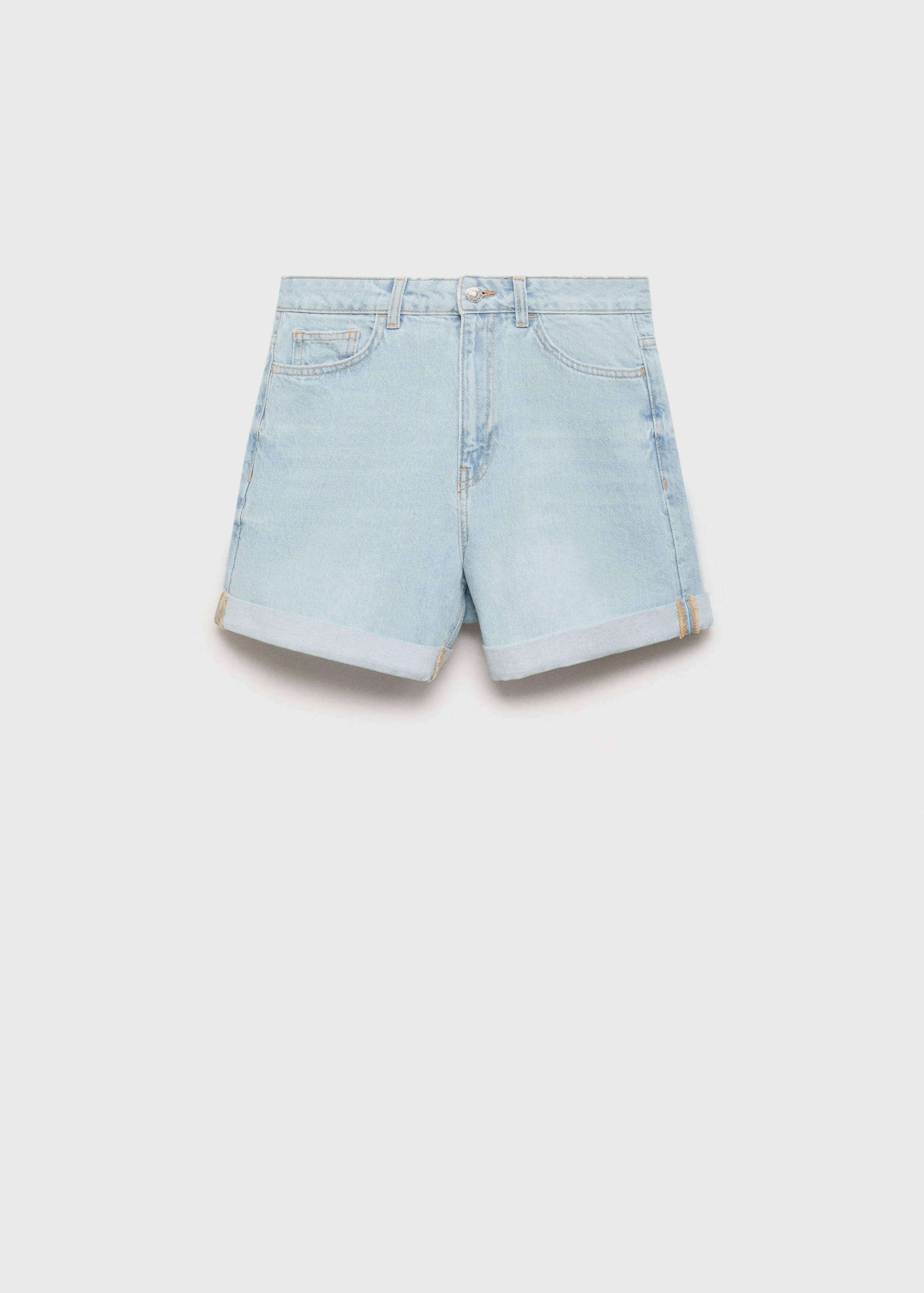 Short en jean taille haute coupe mom - Article sans modèle