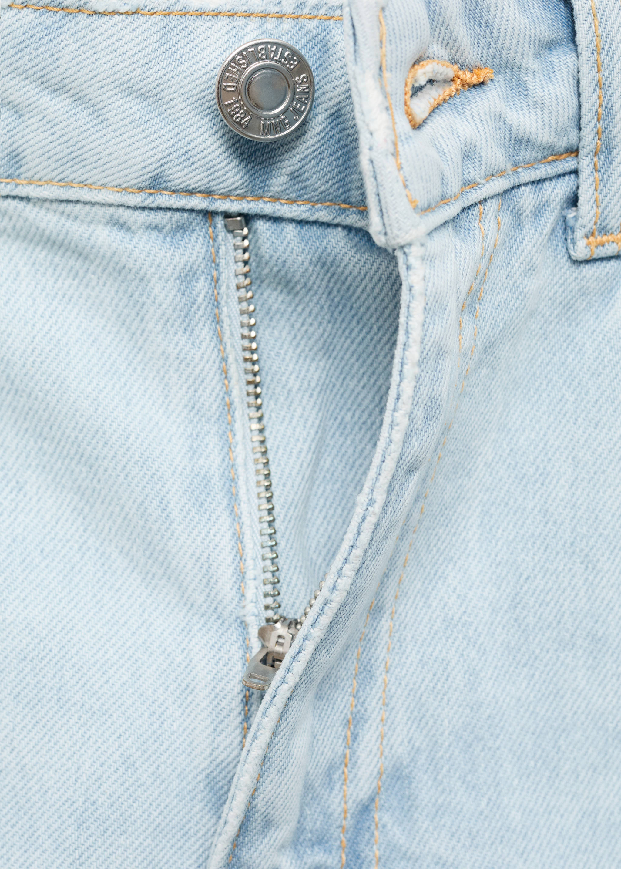 Short en jean taille haute coupe mom - Détail de l'article 0