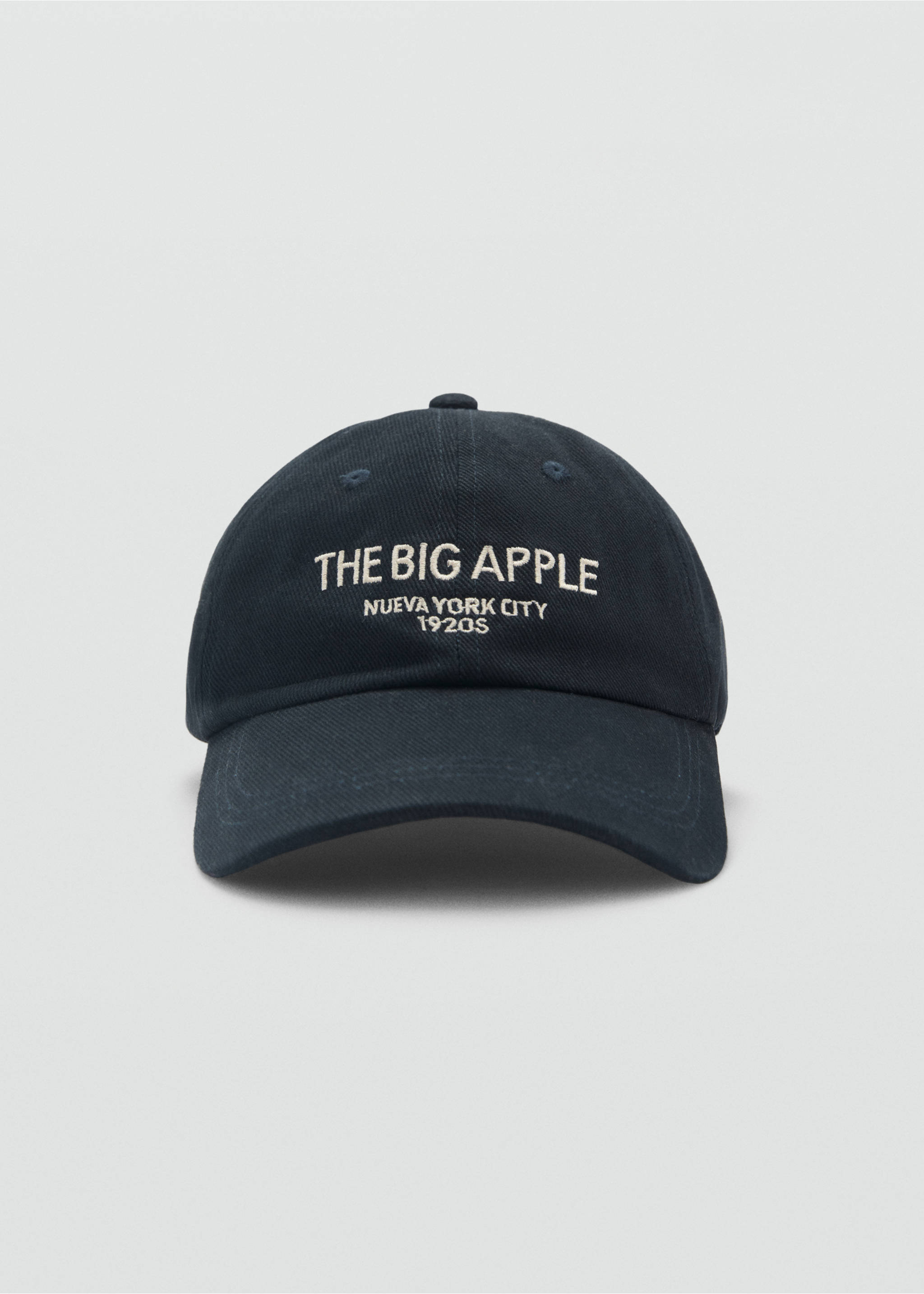 Casquette toile brodée - Plan moyen, Bleu marine foncé. Ref: 87080602-00.