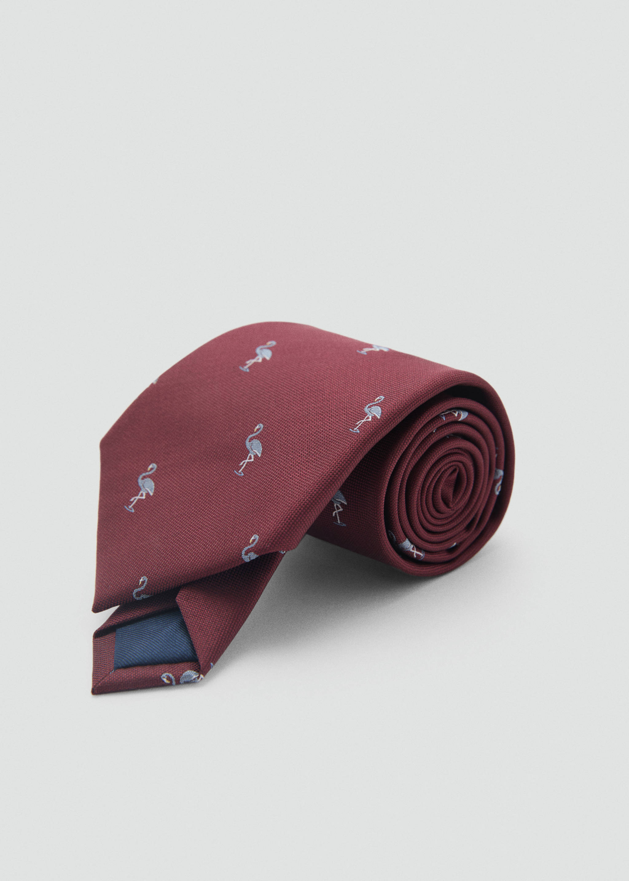Mulberry silk animal-print tie - Medium plane