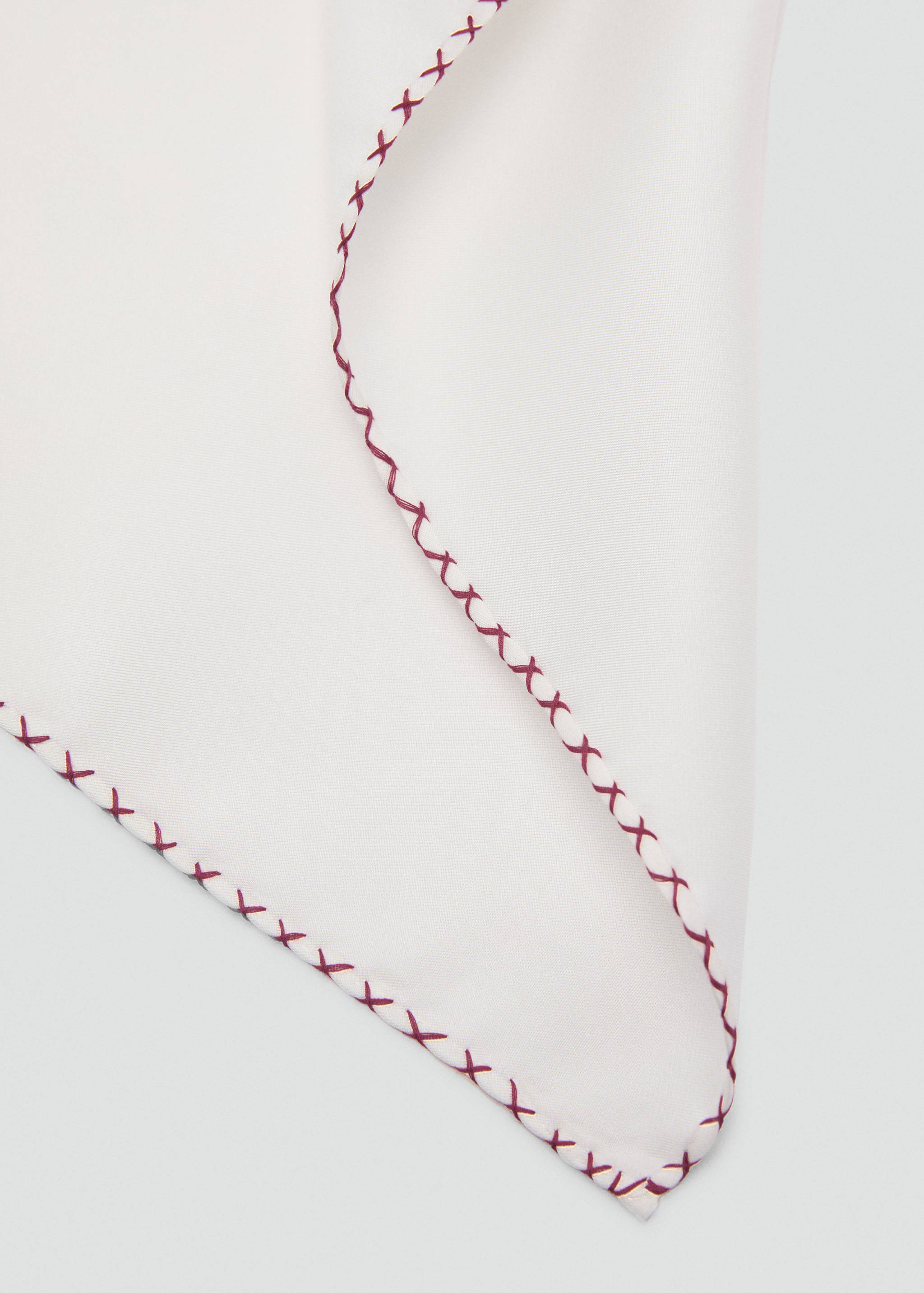 Mocador butxaca 100% seda brodats - Pla mig