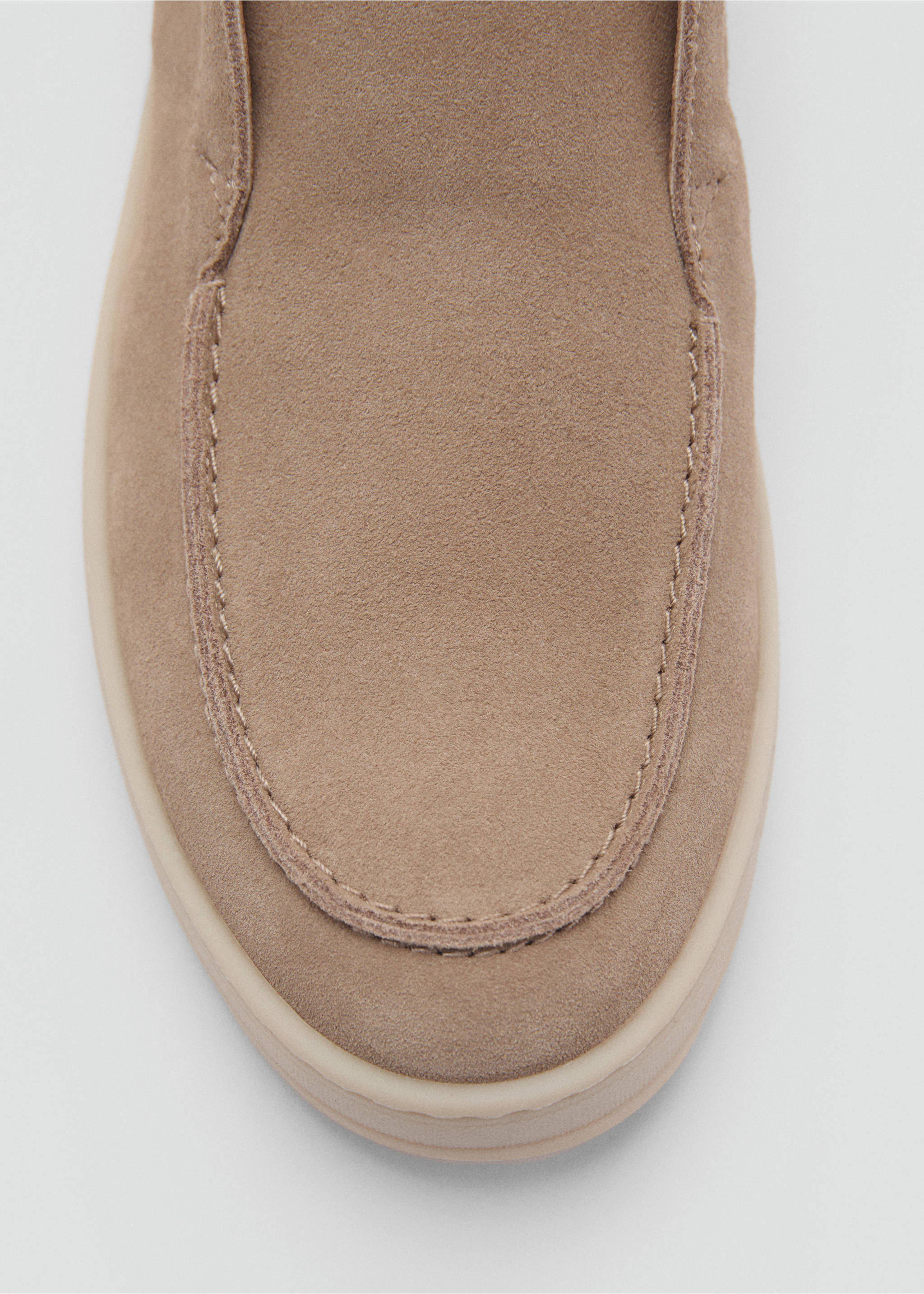 Casual suede leather ankle boots - Details of the article 2, Sand. Ref: 87080609-00.
