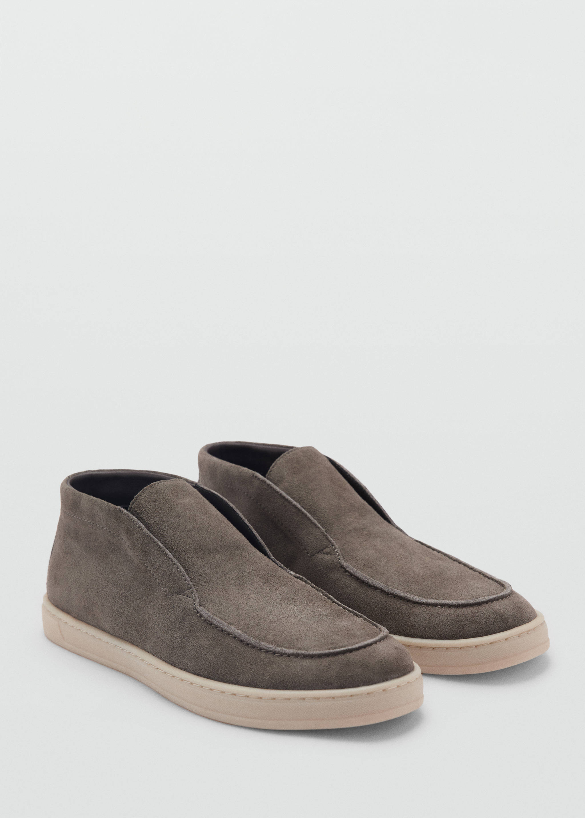 Casual suede leather ankle boots - Medium plane
