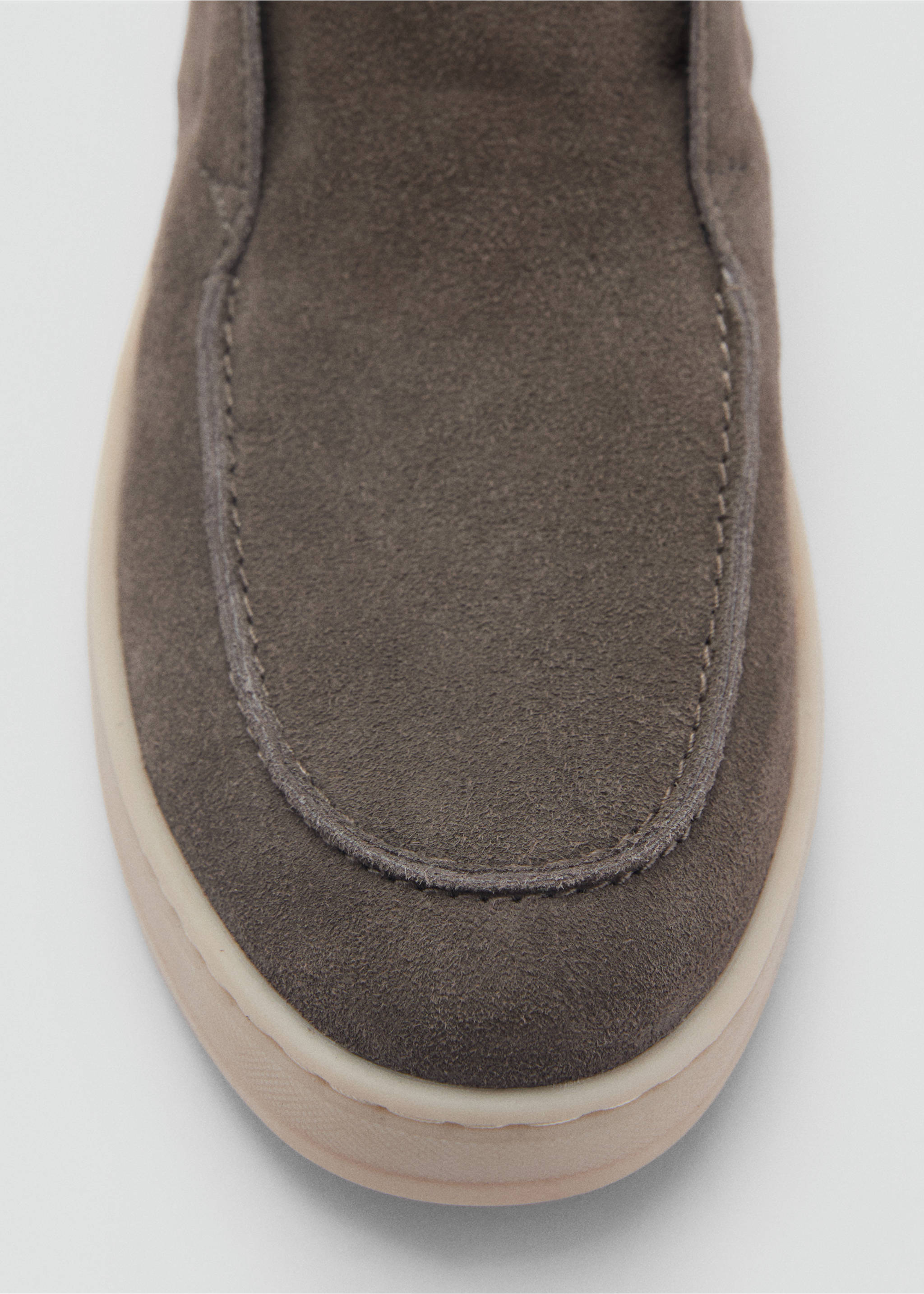 Botín serraje casual - Detalle del artículo 2, Khaki. Ref: 87080609-00.