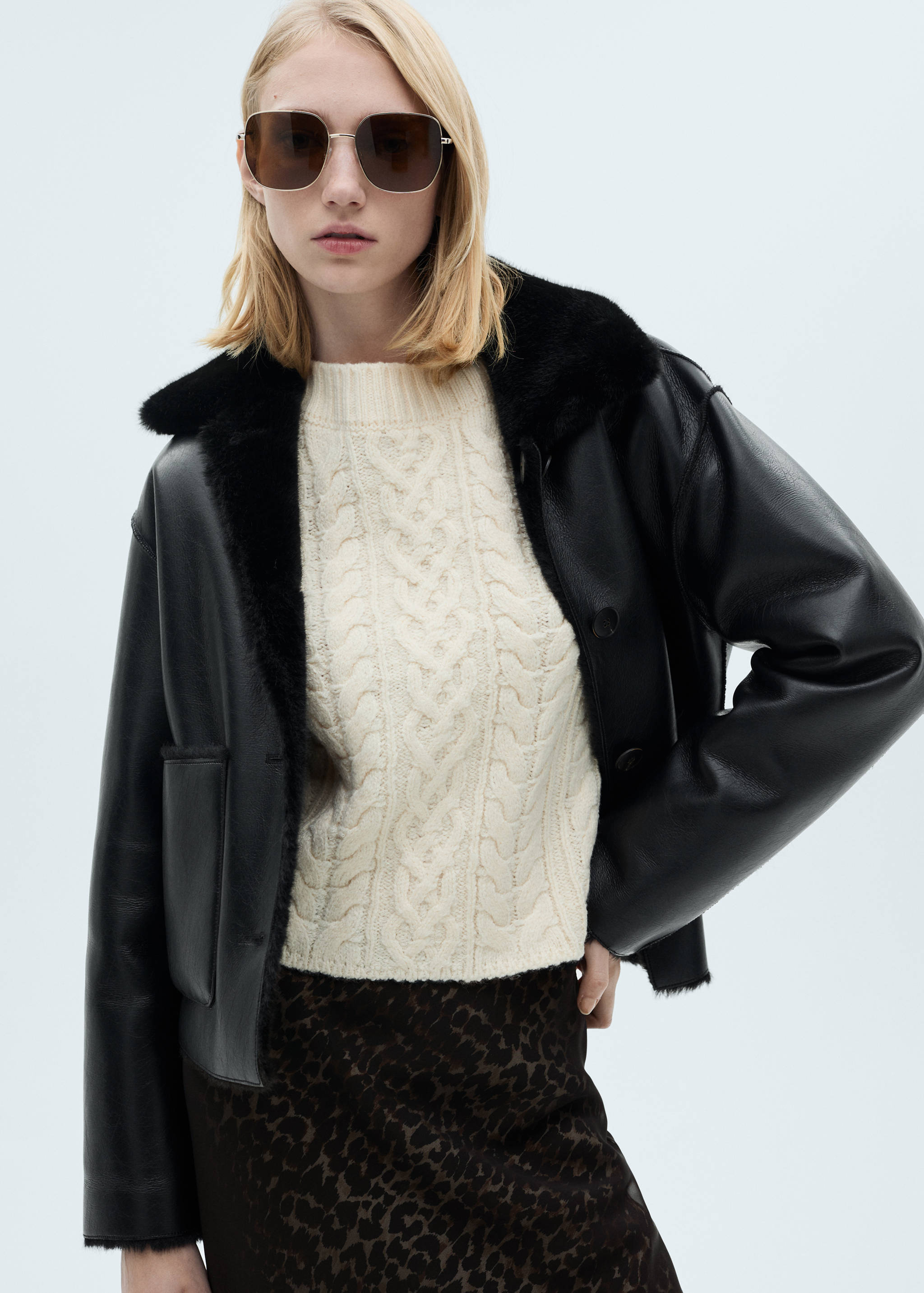 Ausgestellter Rock mit Leopardenmuster - Detail des Artikels 1