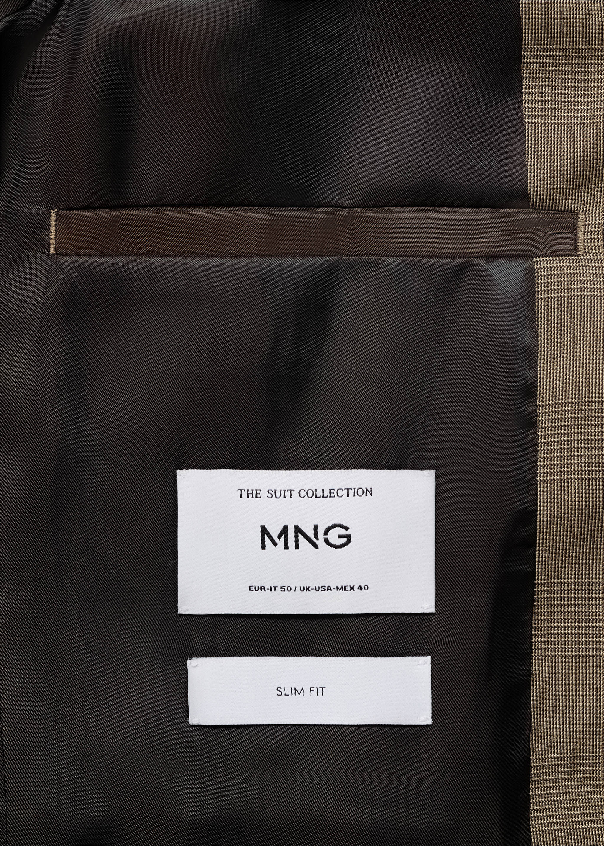 Σακάκι κοστουμιού Milan ουαλικό καρό - Λεπτομέρεια του προϊόντος 0, Μεσαίο Καφέ. Ref: 87080612-00.